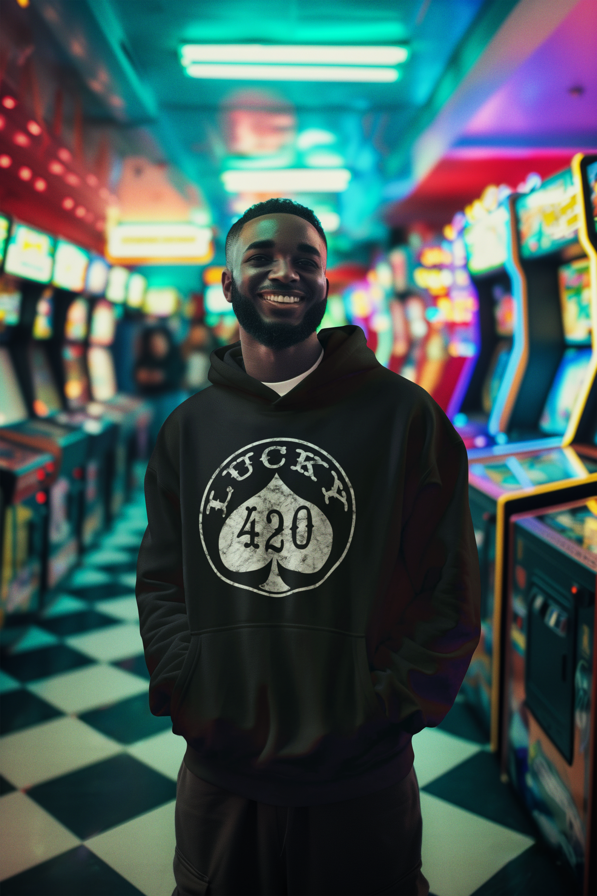 Lucky 420 Poker Chip Weed Hoodie