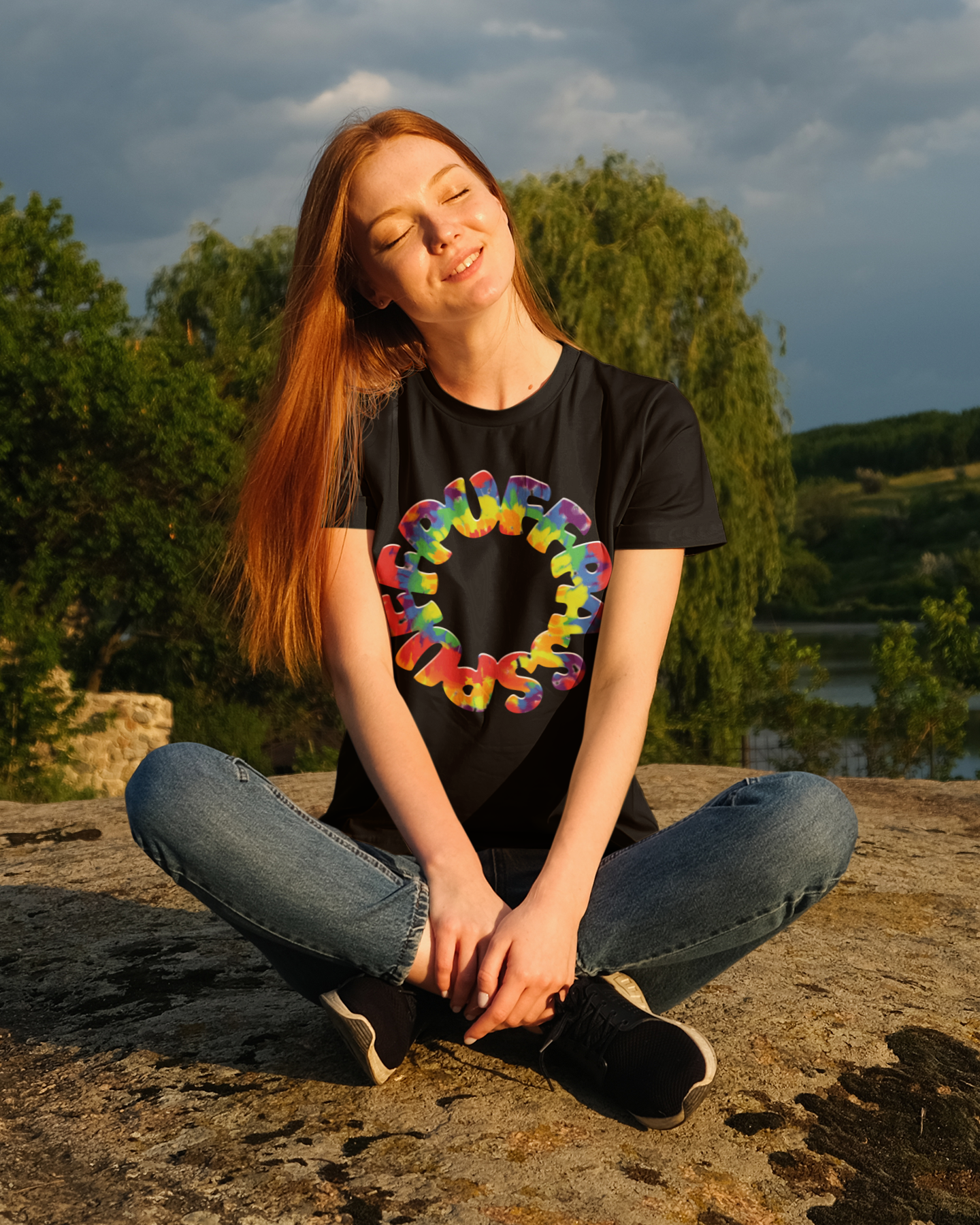 "Retro Tie-Dye Puff Puff Pass" Weed T-Shirt – Magic Leaf Tees