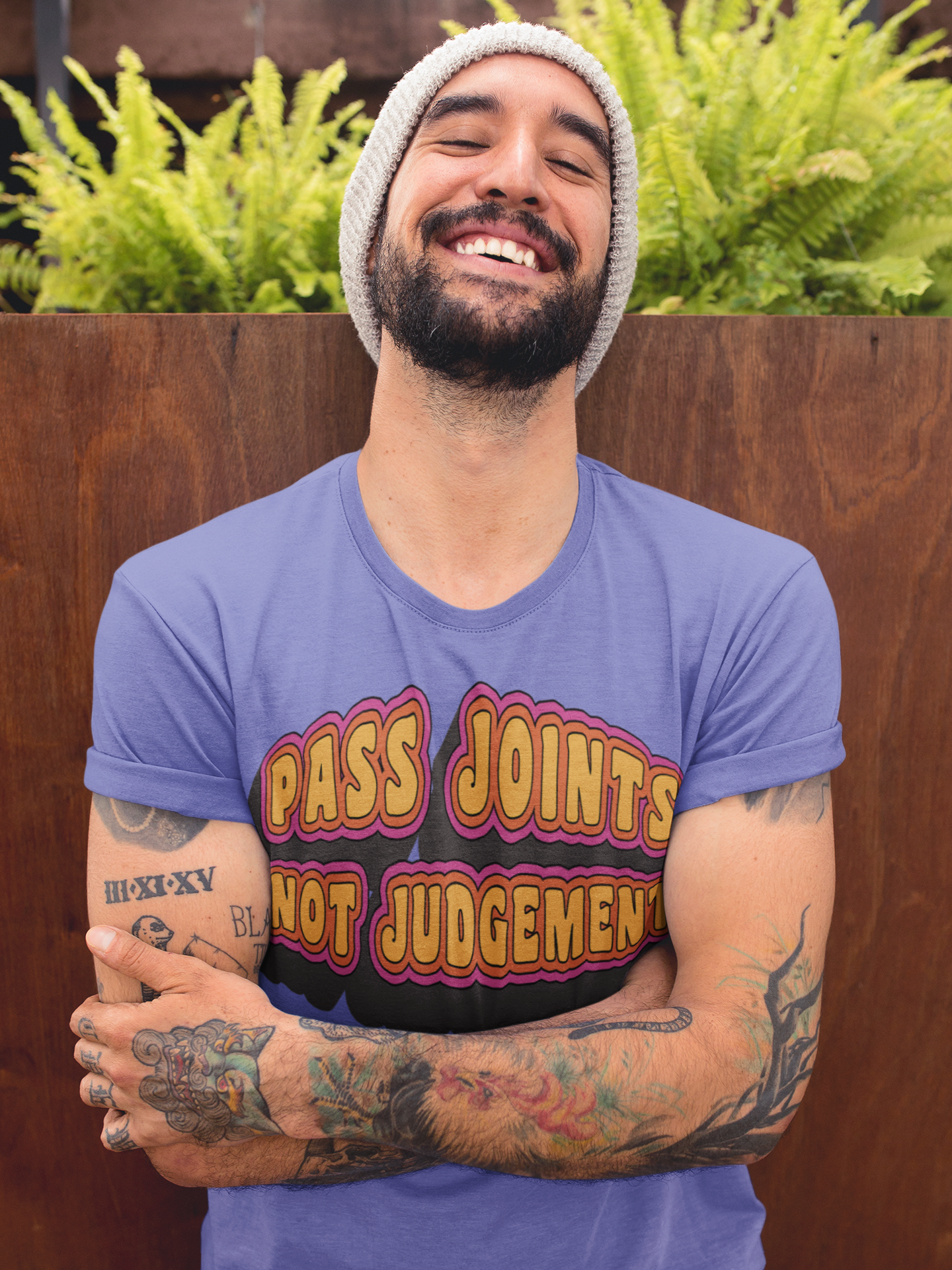 "Pass Joints Not Judgment" Retro 60's Style Weed T-Shirt – Magic Leaf Tees