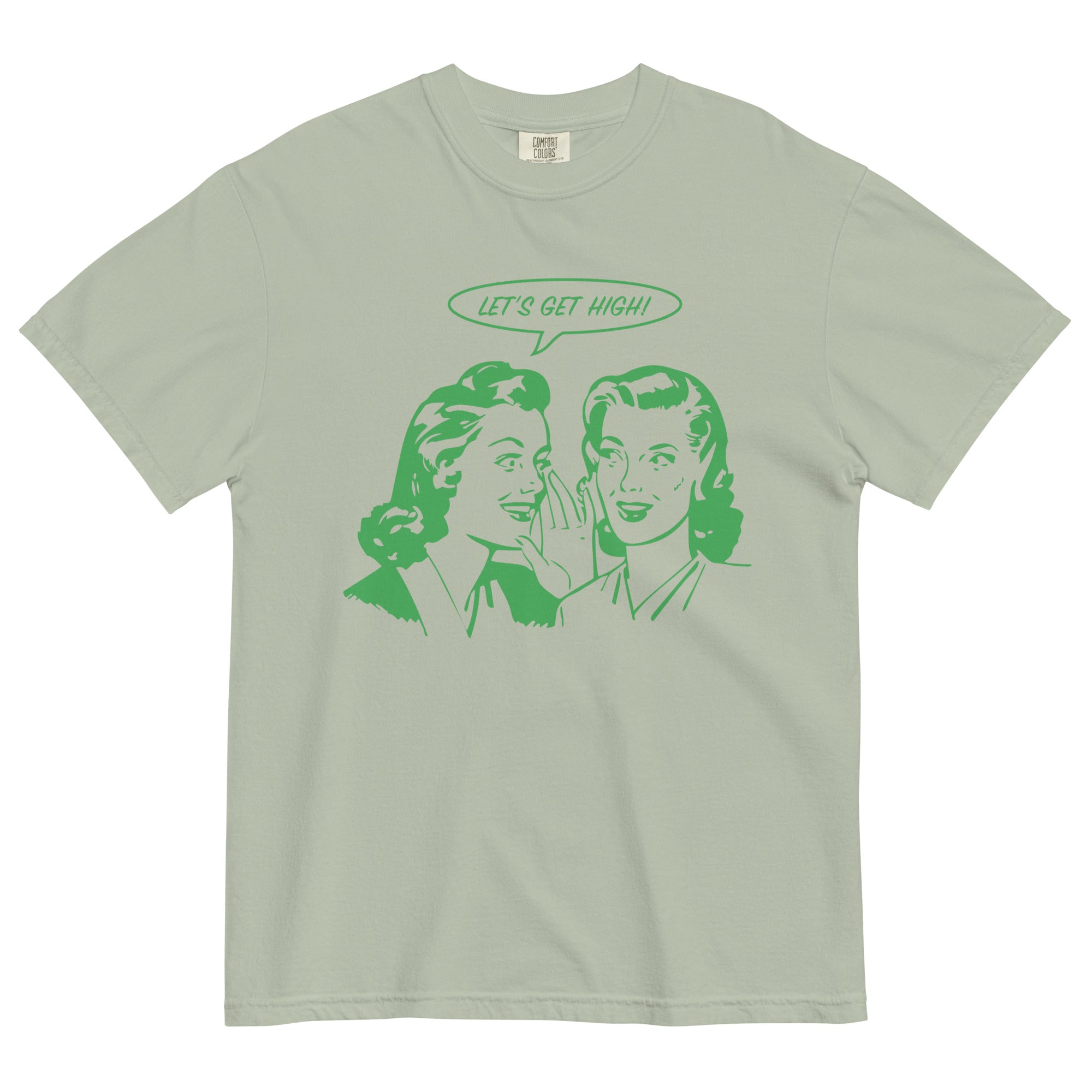 Whispering Secrets: Let's Get High Cannabis-Inspired Tee - Magic Leaf Tees