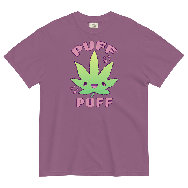 Cute Puff Puff Weed Leaf Garment-Dyed T-Shirt - Magic Leaf Tees