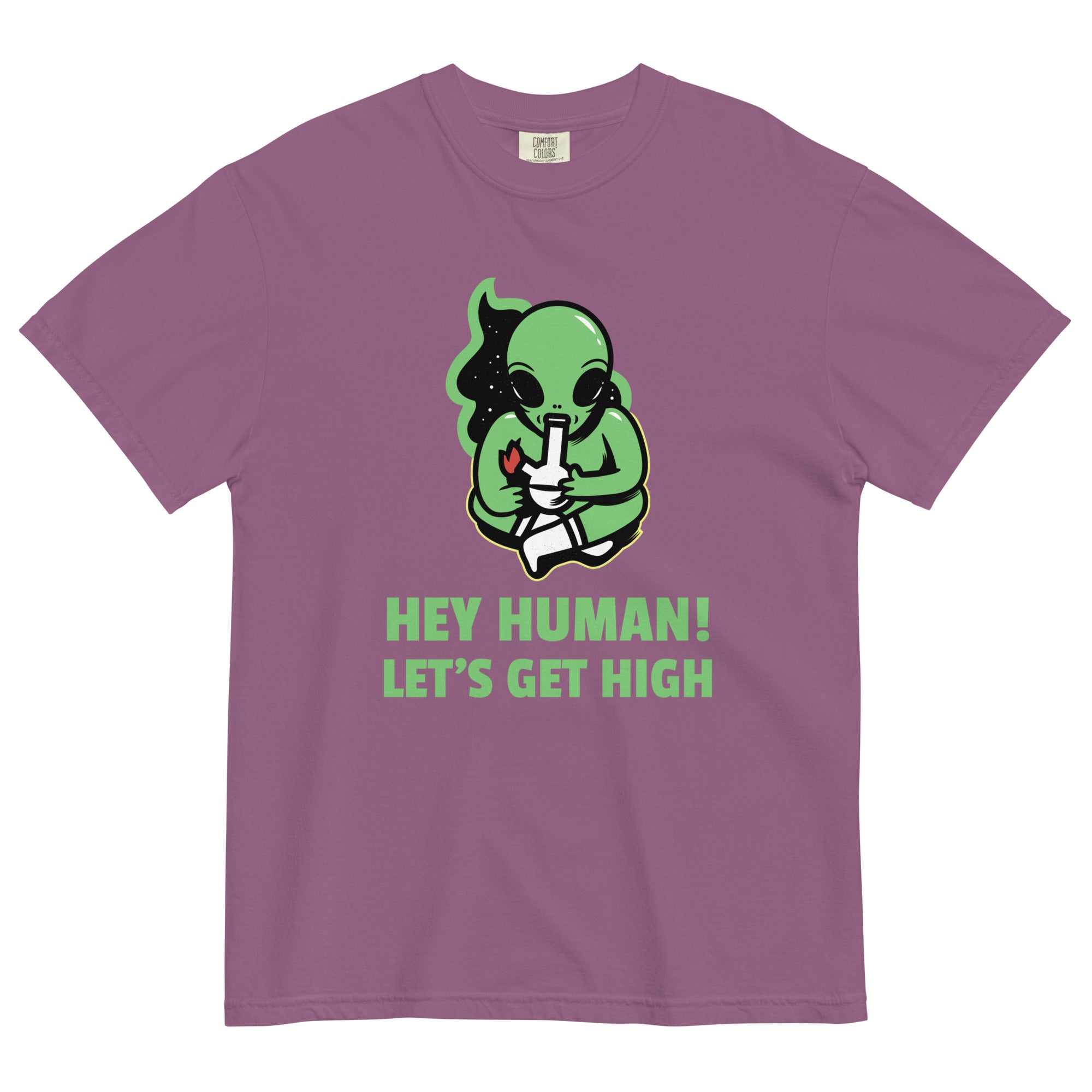 Interstellar High: Alien Smoking Bong Tee for Cosmic Cannabis Adventures! - Magic Leaf Tees