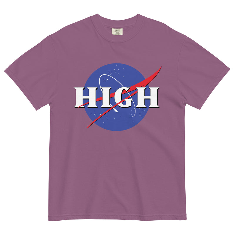 High: Cannabis Tee for Elevated Space Exploration! - Magic Leaf Tees