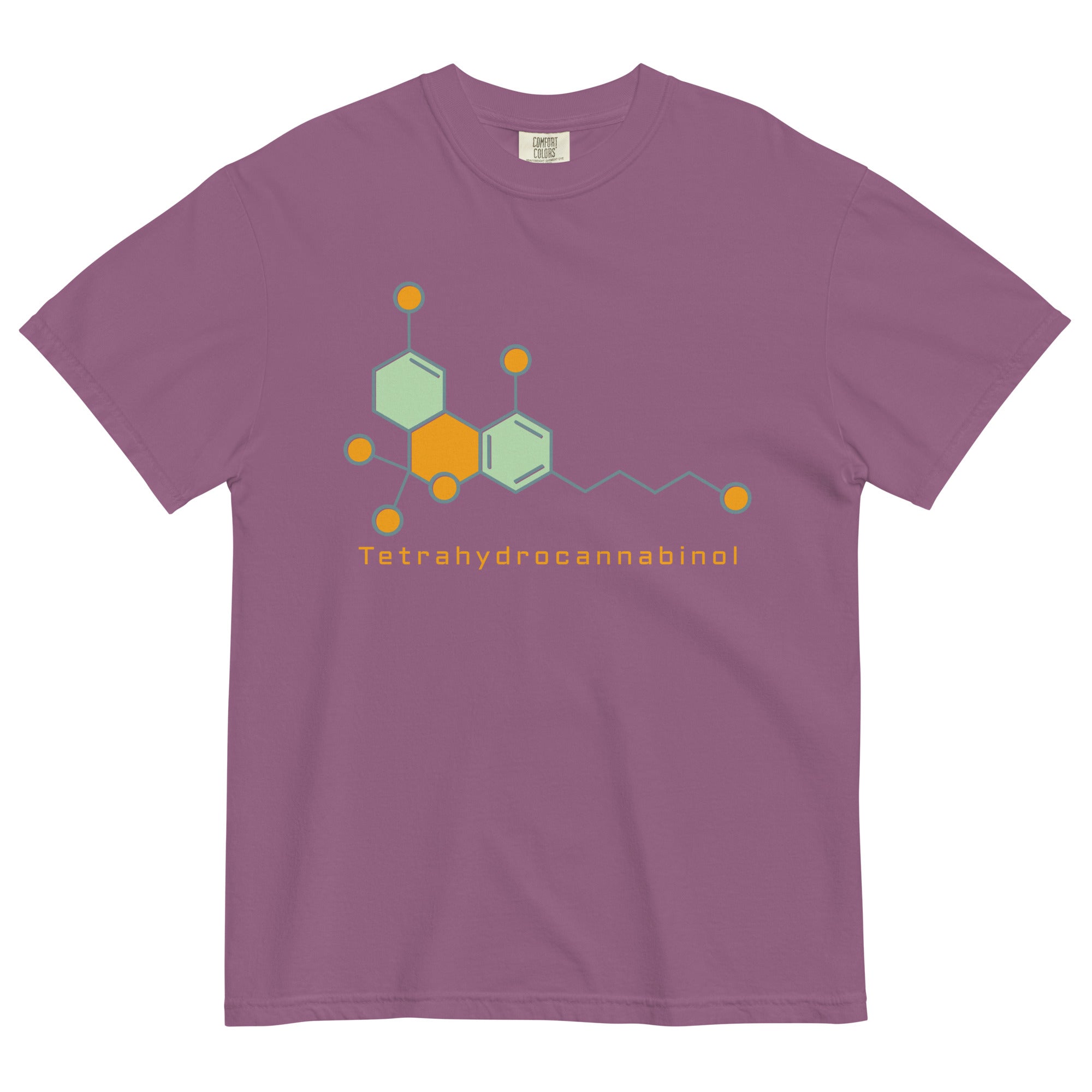 Colorful Abstract THC Molecule Cannabis T-Shirt: Stylish Science Apparel | Magic Leaf Tees