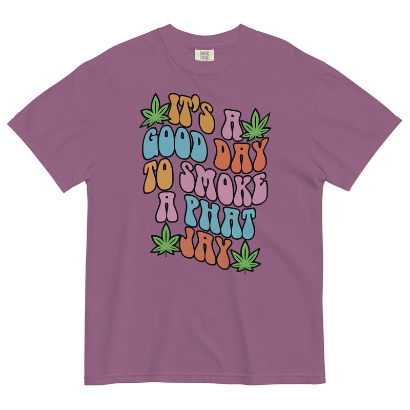 Its A Good Day to Smoke a Phat Jay T-Shirt: Stylish 60's Cannabis Apparel! | Magic Leaf Tees