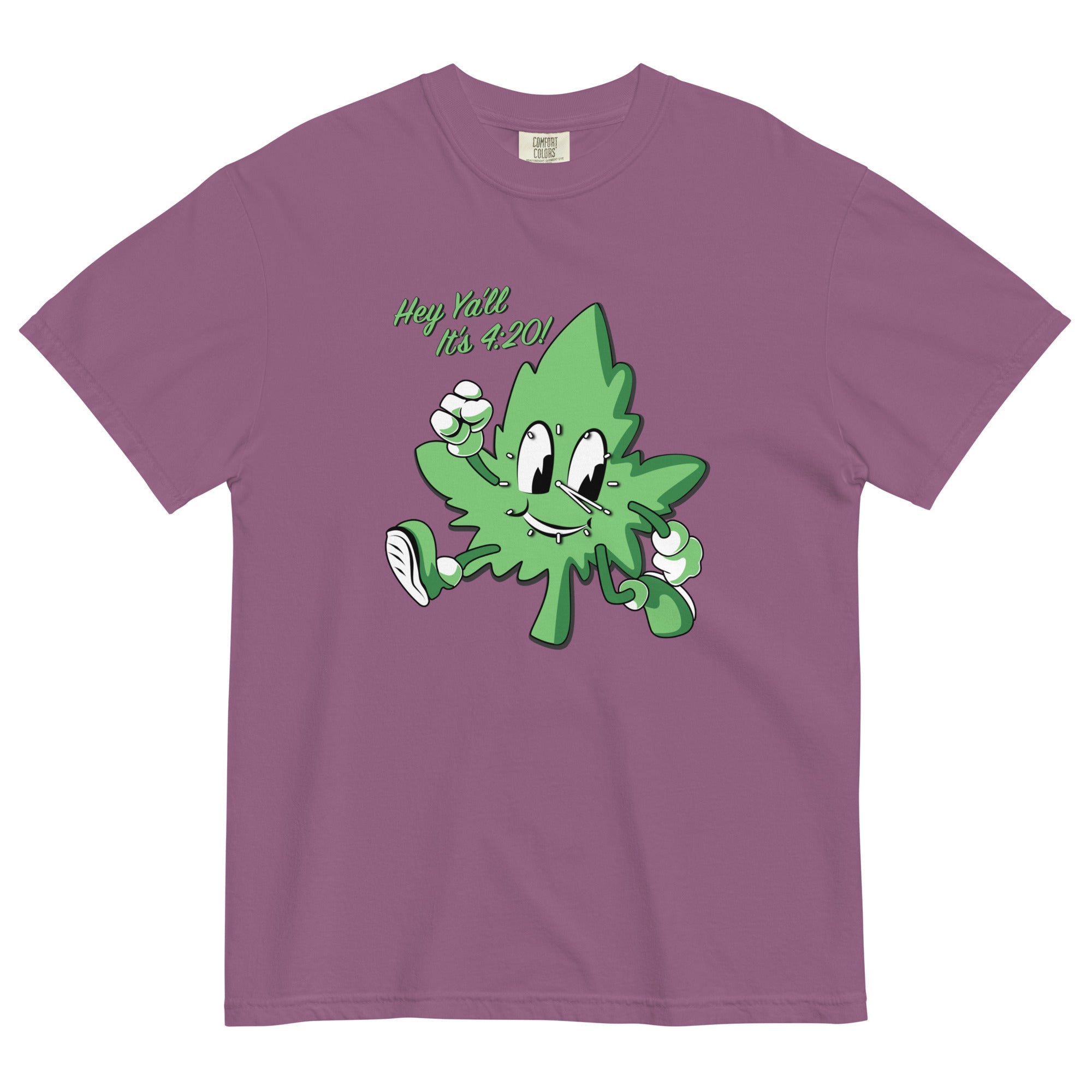 服/ファッション Weed t shirts Hey Y'all It's 4:20! Funny Weed T-Shirt with Cartoon Leaf – Perfect fo