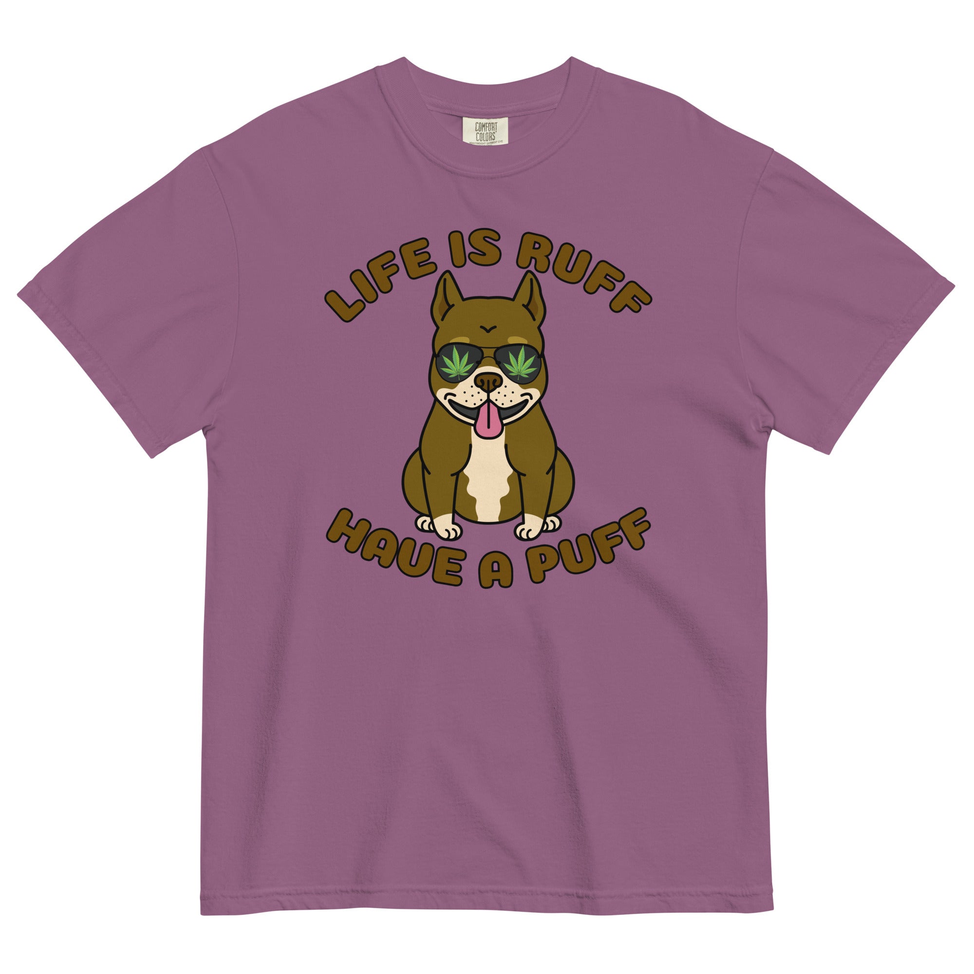 "Life Is Ruff, Have A Puff" Funny Weed Dog T-Shirt – Magic Leaf Tees