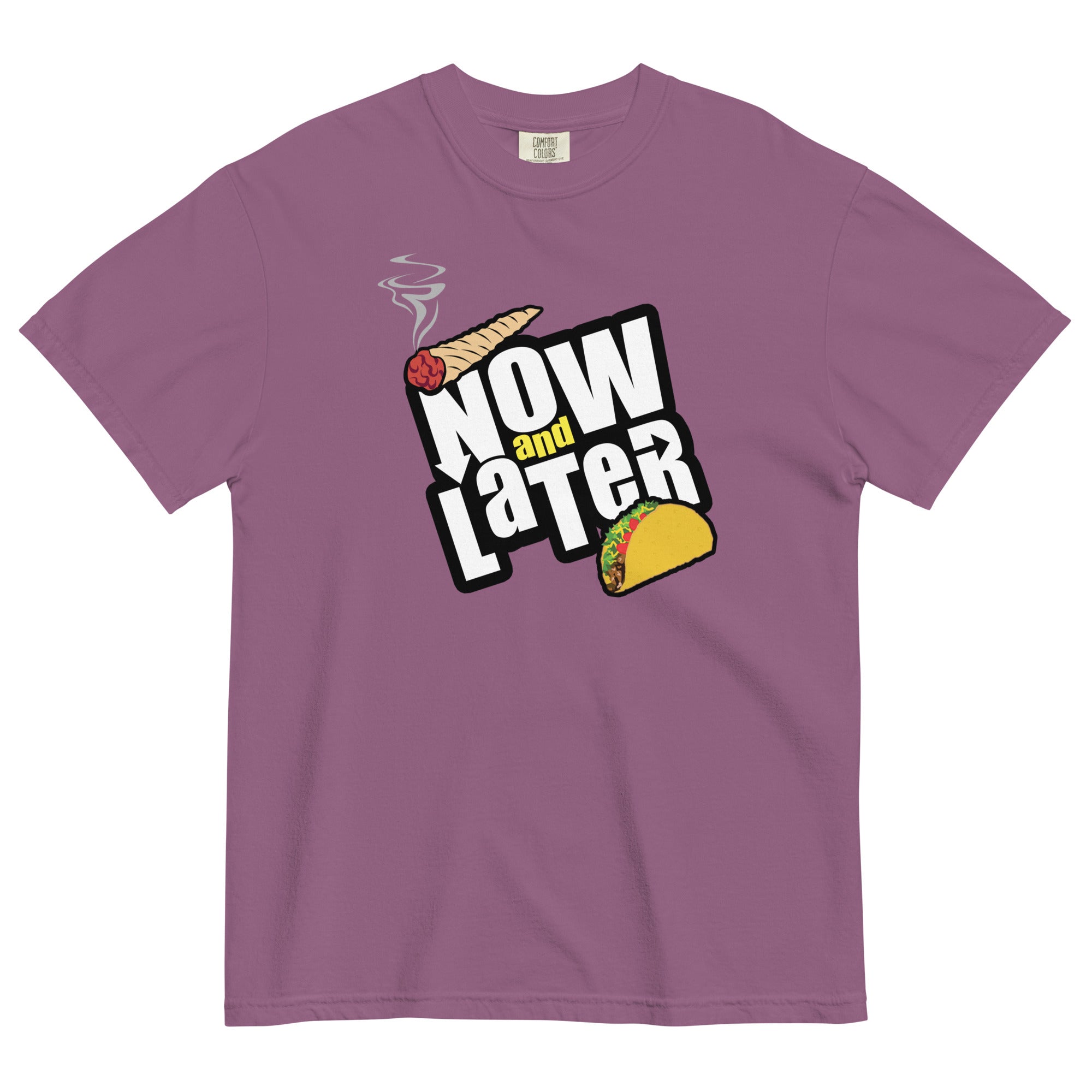 "Now & Later: Taco & Joint Edition" Funny Weed T-Shirt – Magic Leaf Tees