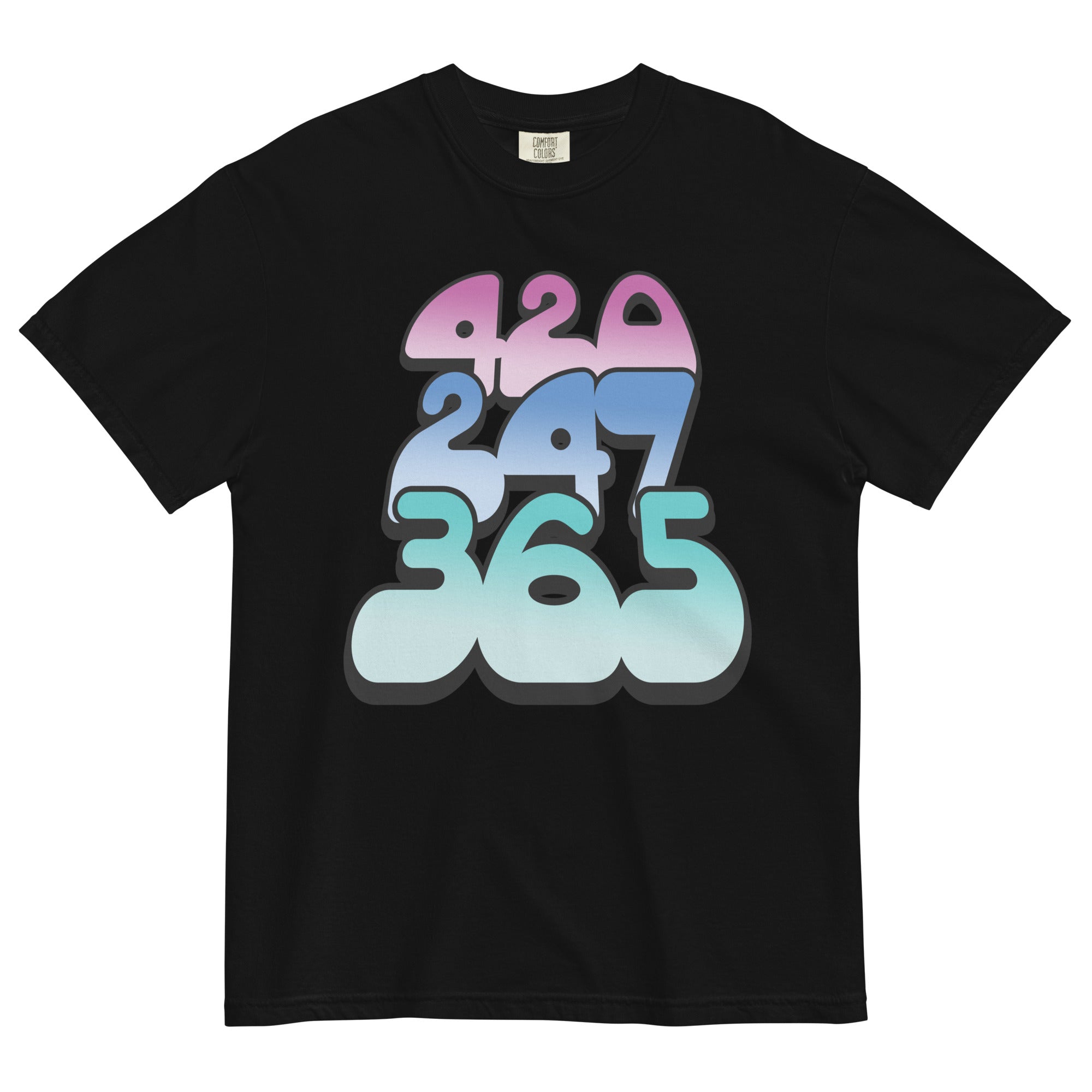 420 247 365 Tee | 60s Inspired Cannabis Shirt | Hippie Style Weed Enthusiast Apparel | Magic Leaf Tees