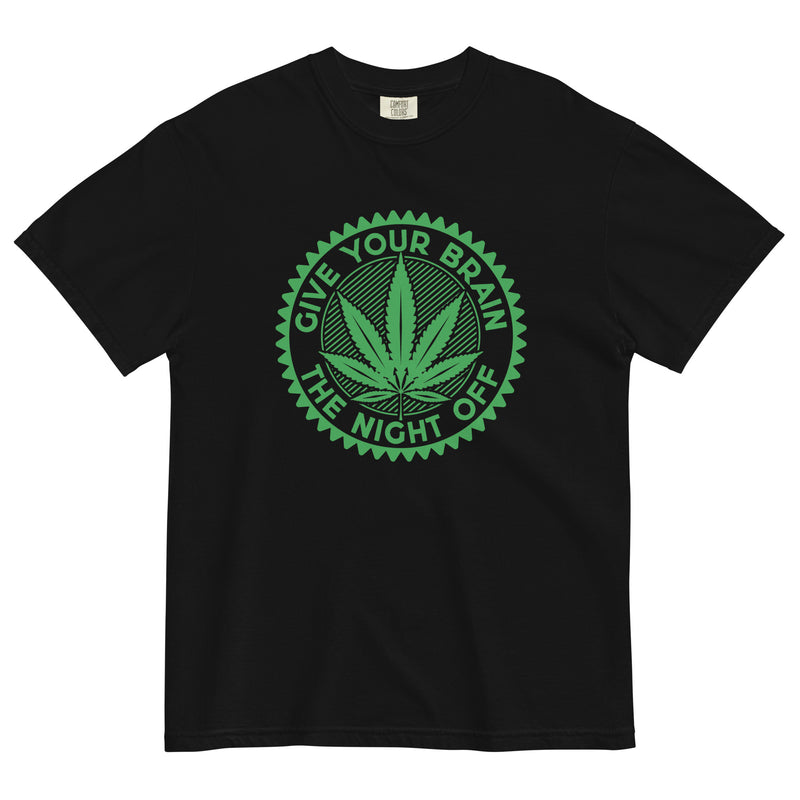 Give Your Brain The Night Off: Playful Weed-Inspired Tee for Relaxation and Chill Vibes! - Magic Leaf Tees 