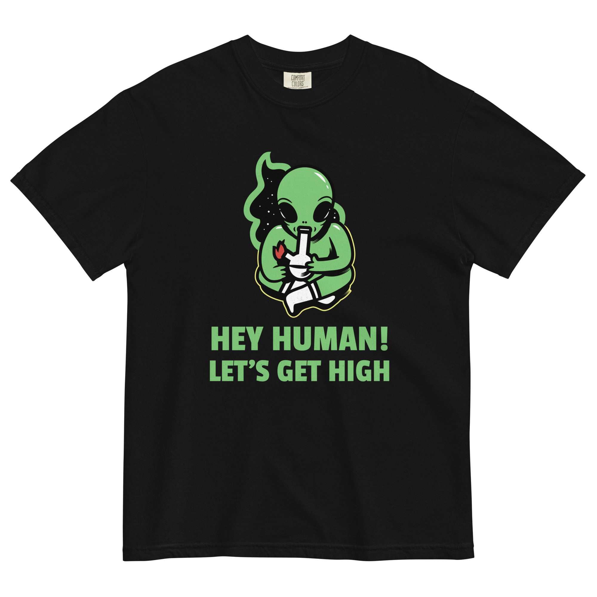 Interstellar High: Alien Smoking Bong Tee for Cosmic Cannabis Adventures! - Magic Leaf Tees