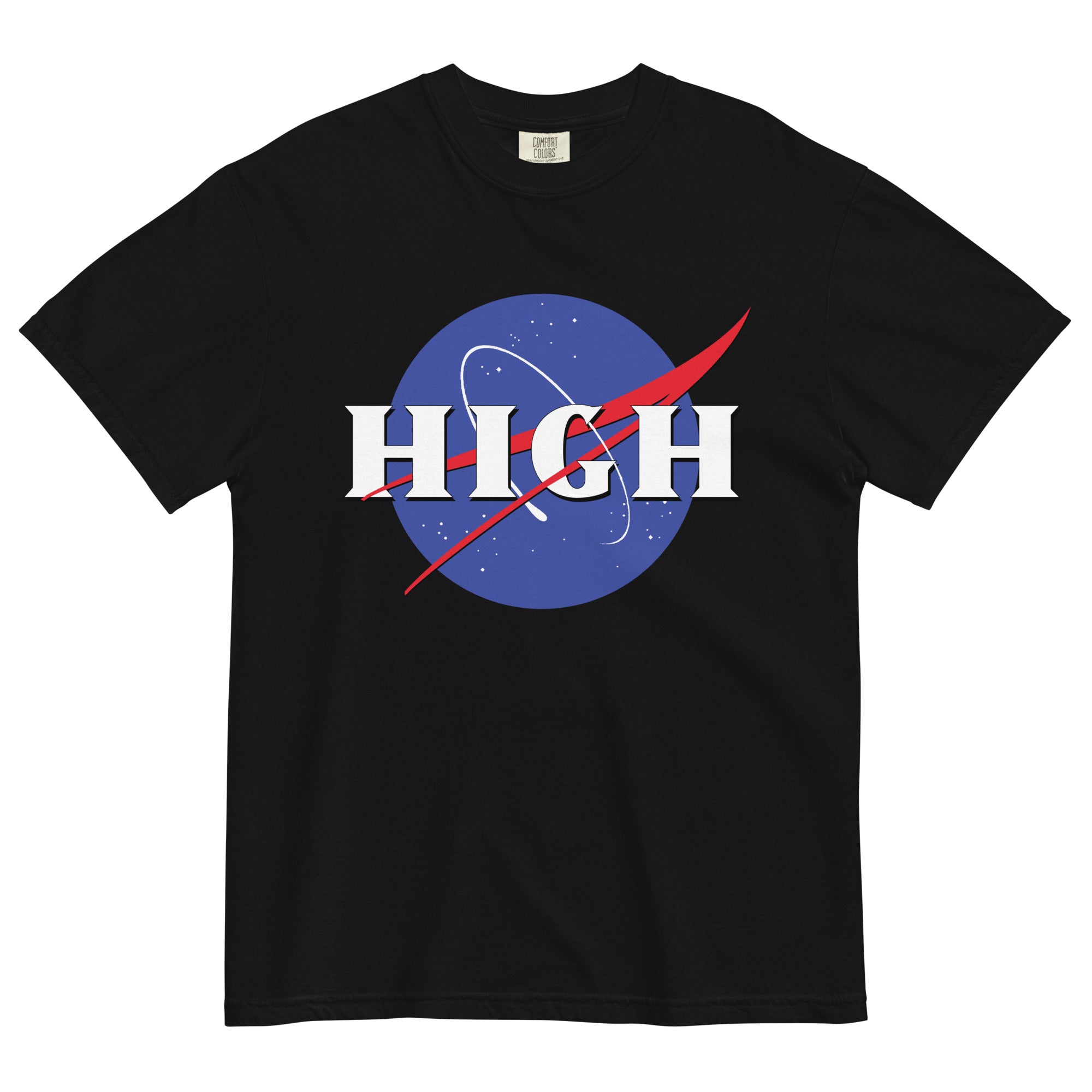 High: Cannabis Tee for Elevated Space Exploration! - Magic Leaf Tees