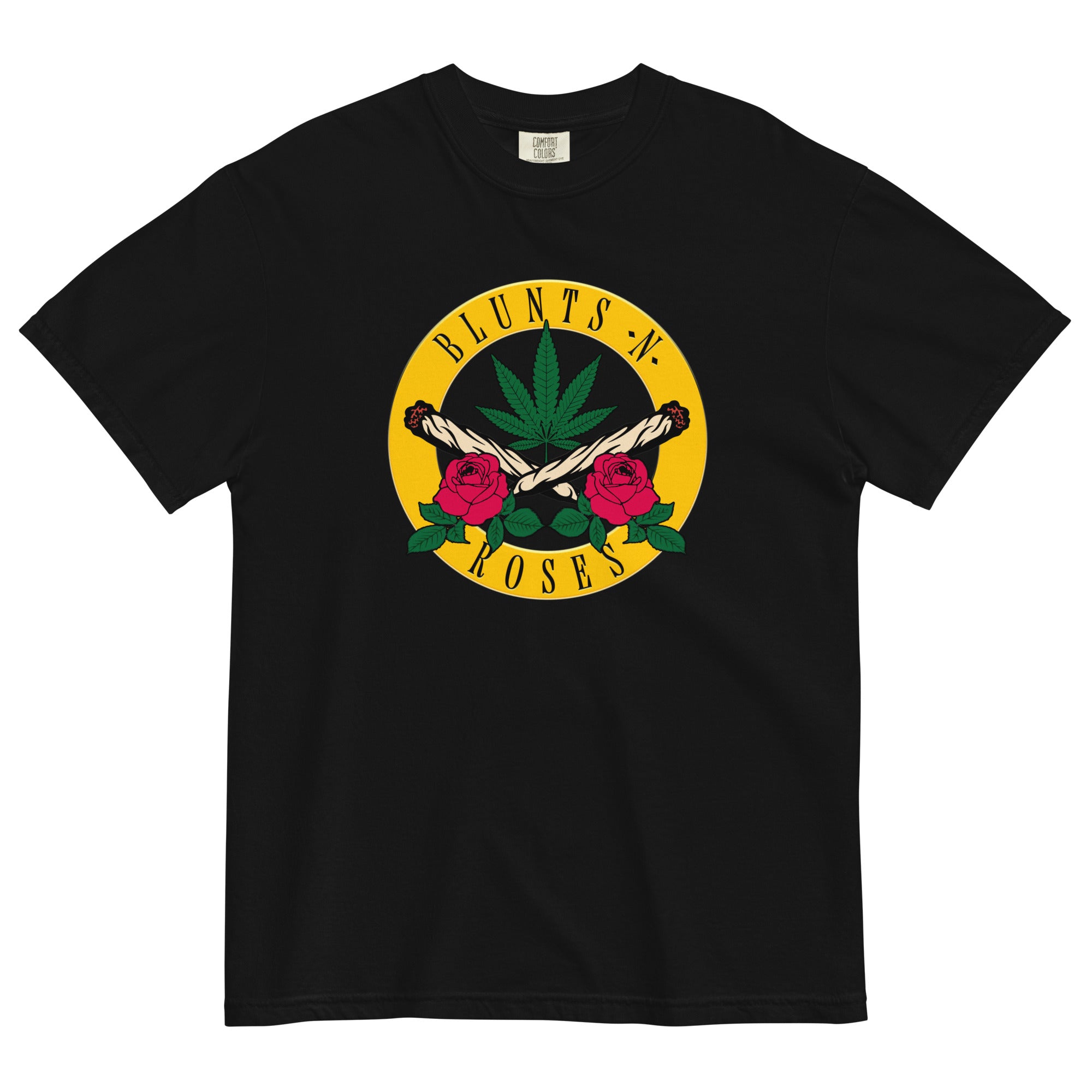 Blunts 'N Roses T-Shirt: Rock 'n Roll Weed Shirt | Magic Leaf Tees