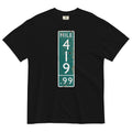 419 Highway Mileage Sign Themed T-Shirt: Cannabis Enthusiast Apparel | Magic Leaf Tees