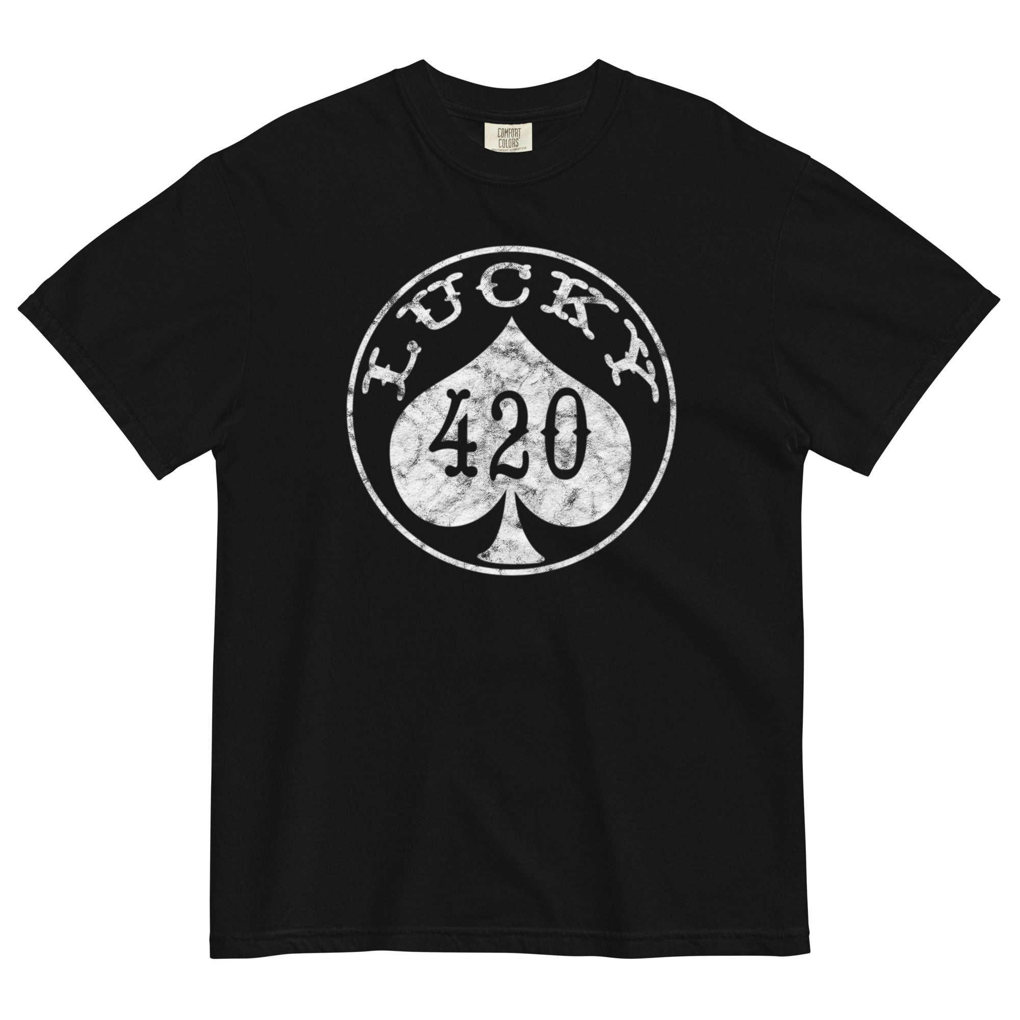 Lucky 420 T-Shirt – Weed-Themed Casino Poker Chip Design | Magic Leaf Tees