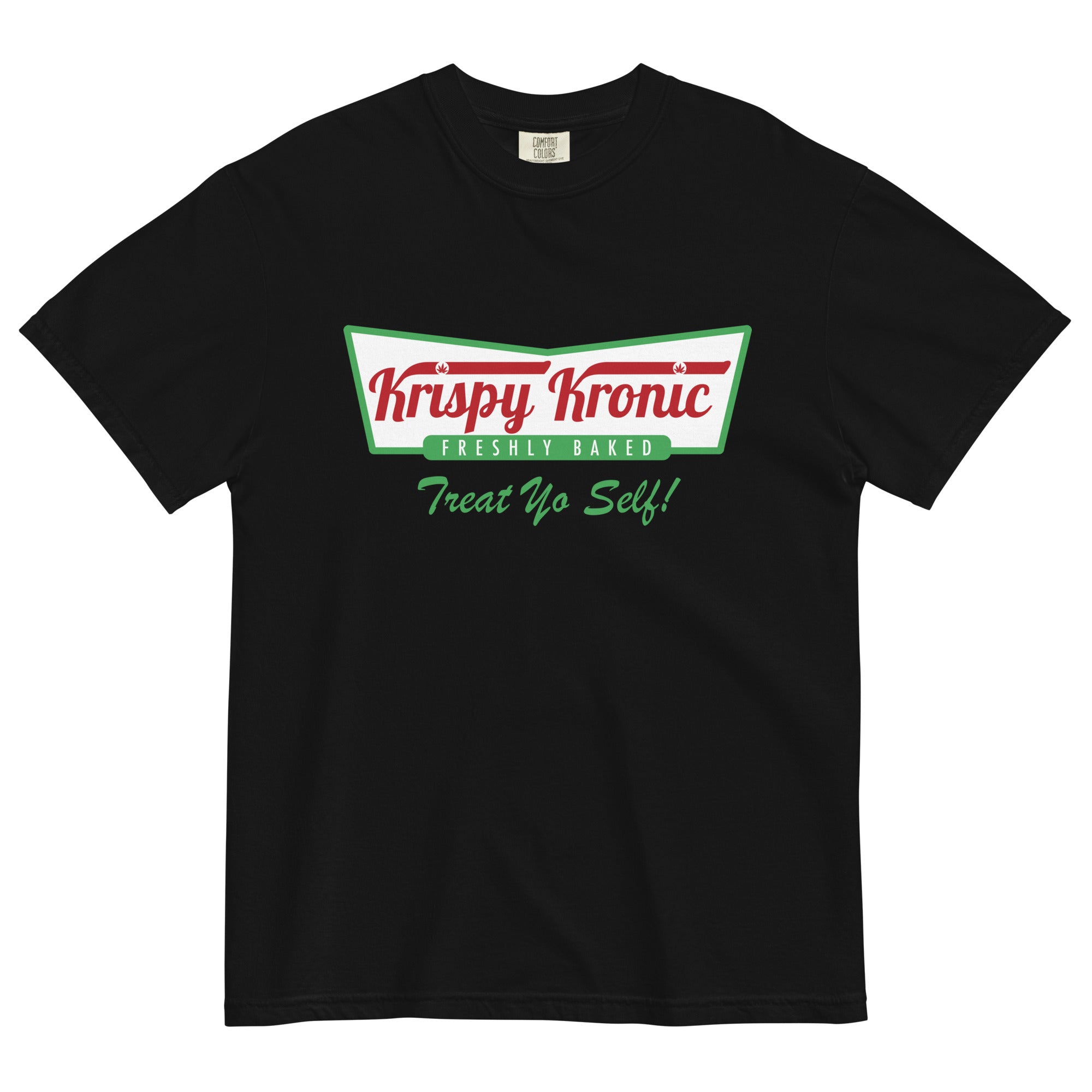 Krispy Kronic Treat Yo' Self T-Shirt – Funny Weed-Themed Apparel for Cannabis and Doughnut Lovers | Magic Leaf Tees