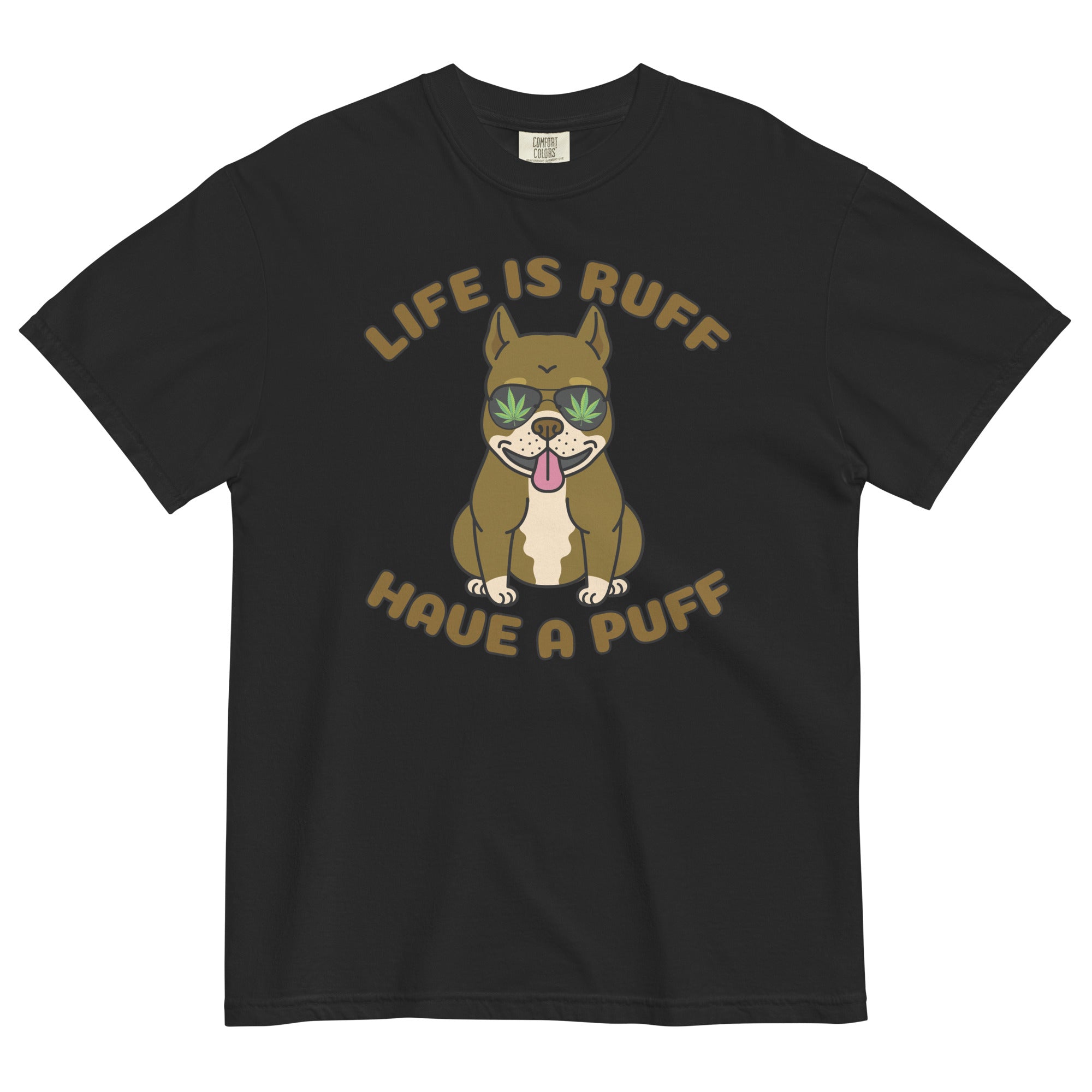 "Life Is Ruff, Have A Puff" Funny Weed Dog T-Shirt – Magic Leaf Tees