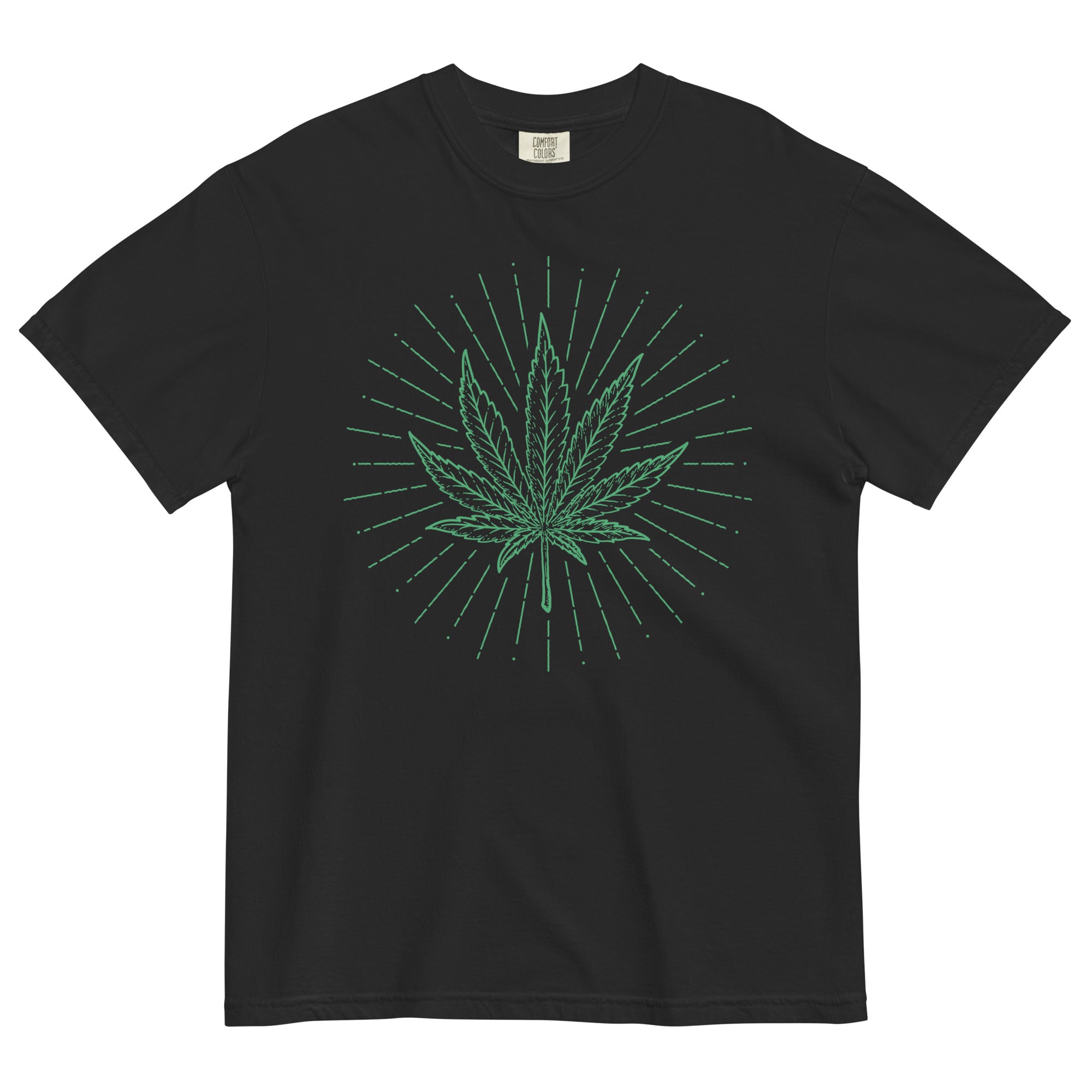 "Woodcut Style Marijuana Leaf" Trendy Cannabis T-Shirt – Magic Leaf Tees