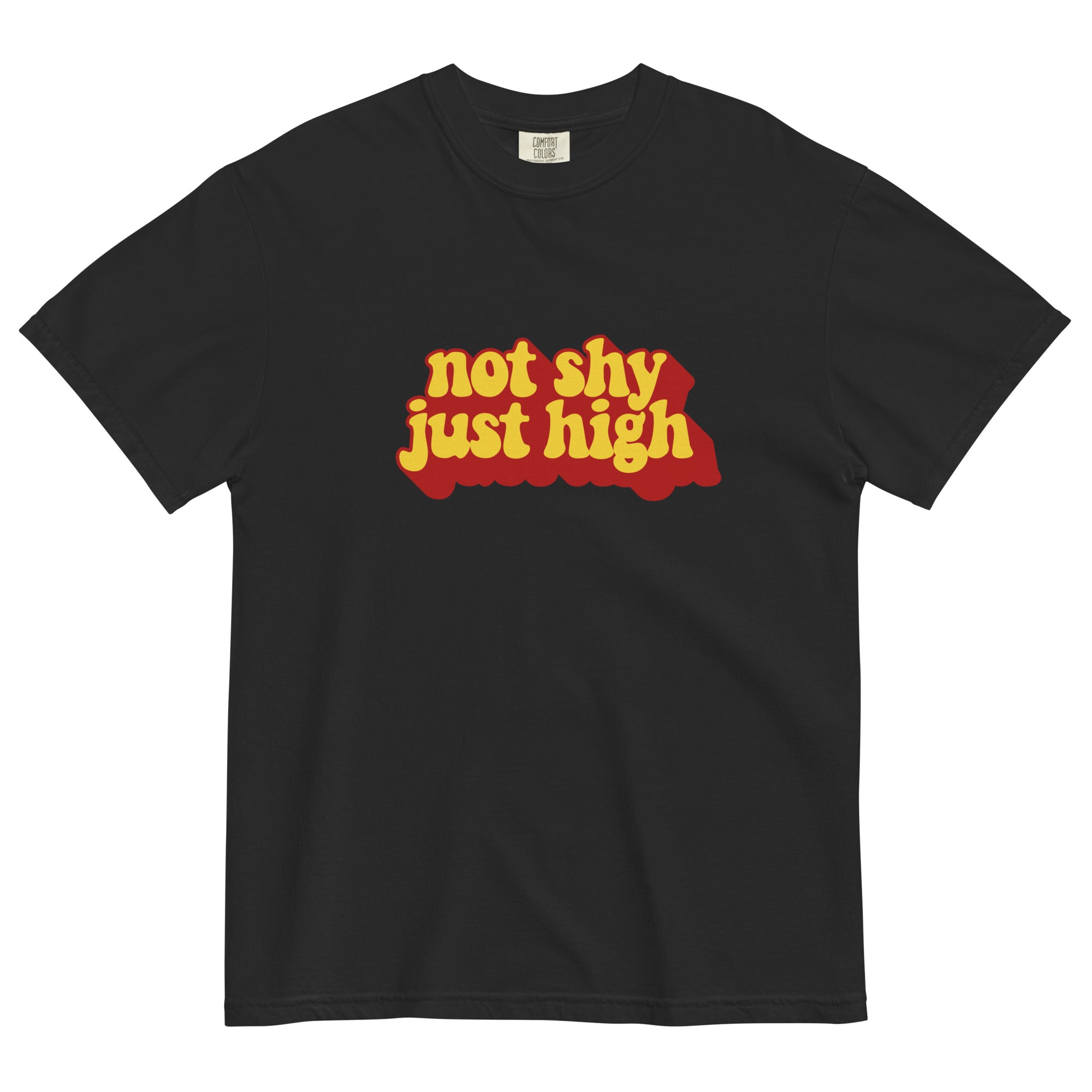 "Not Shy, Just High" Funny Weed T-Shirt – Magic Leaf Tees