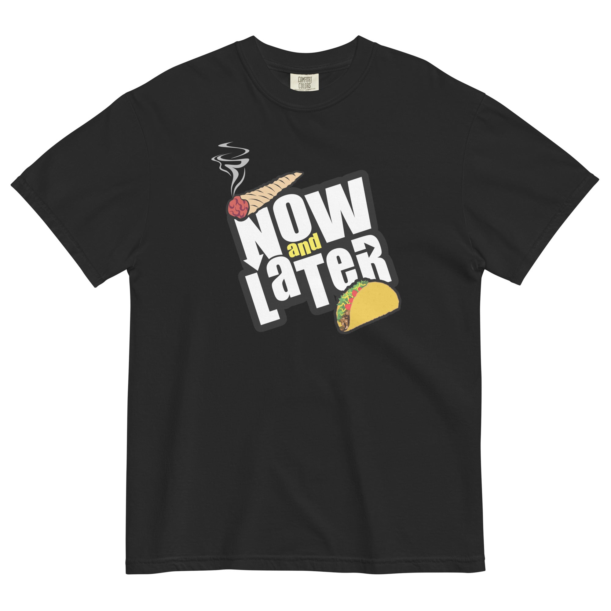 "Now & Later: Taco & Joint Edition" Funny Weed T-Shirt – Magic Leaf Tees