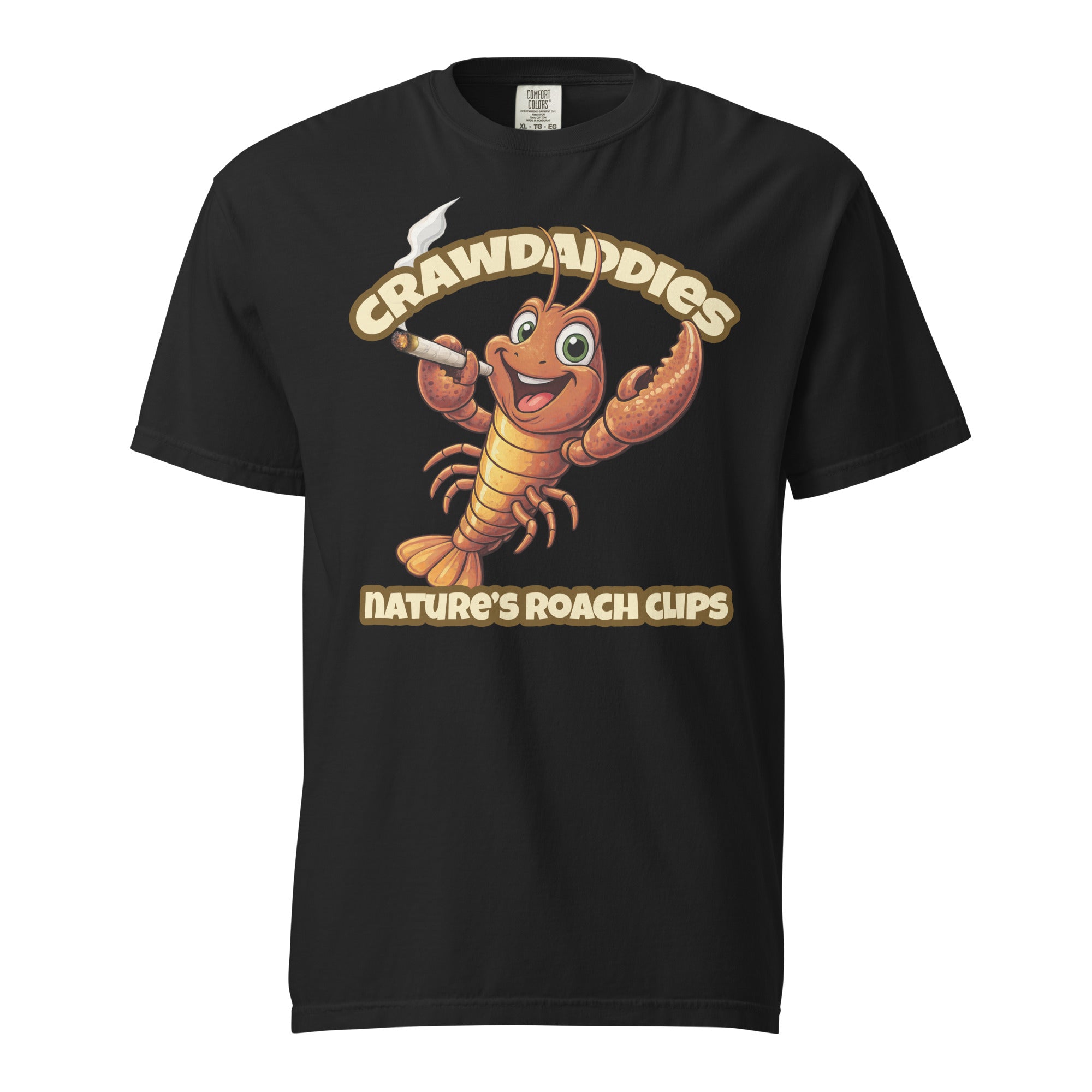 Crawdaddies Nature’s Roach Clips T-Shirt | Funny Cannabis Crawfish Cartoon Weed Tee | Magic Leaf Tees