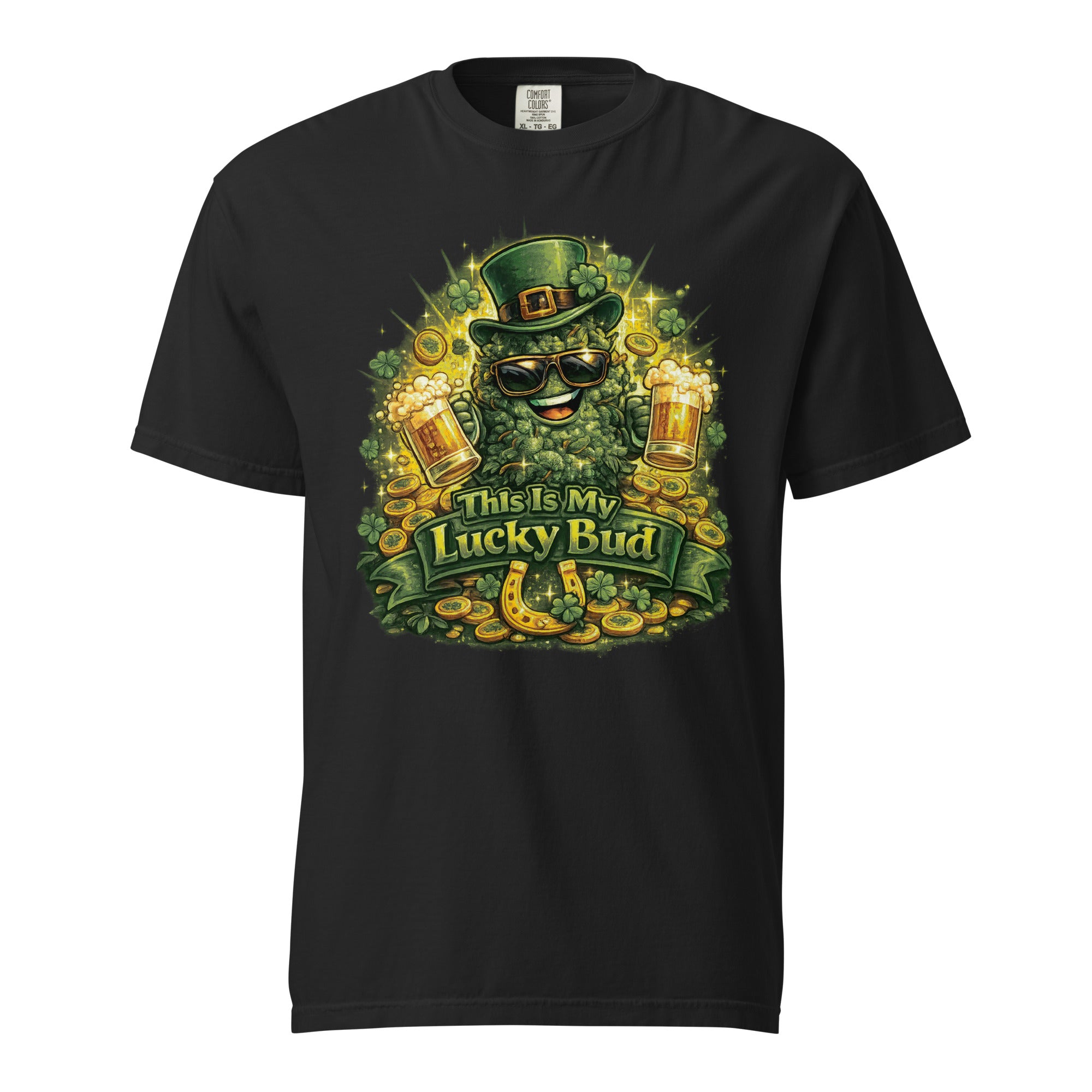 This Is My Lucky Bud T-Shirt – Funny St. Patrick’s Day Cannabis Shirt | Cool Weed Graphic Tee
