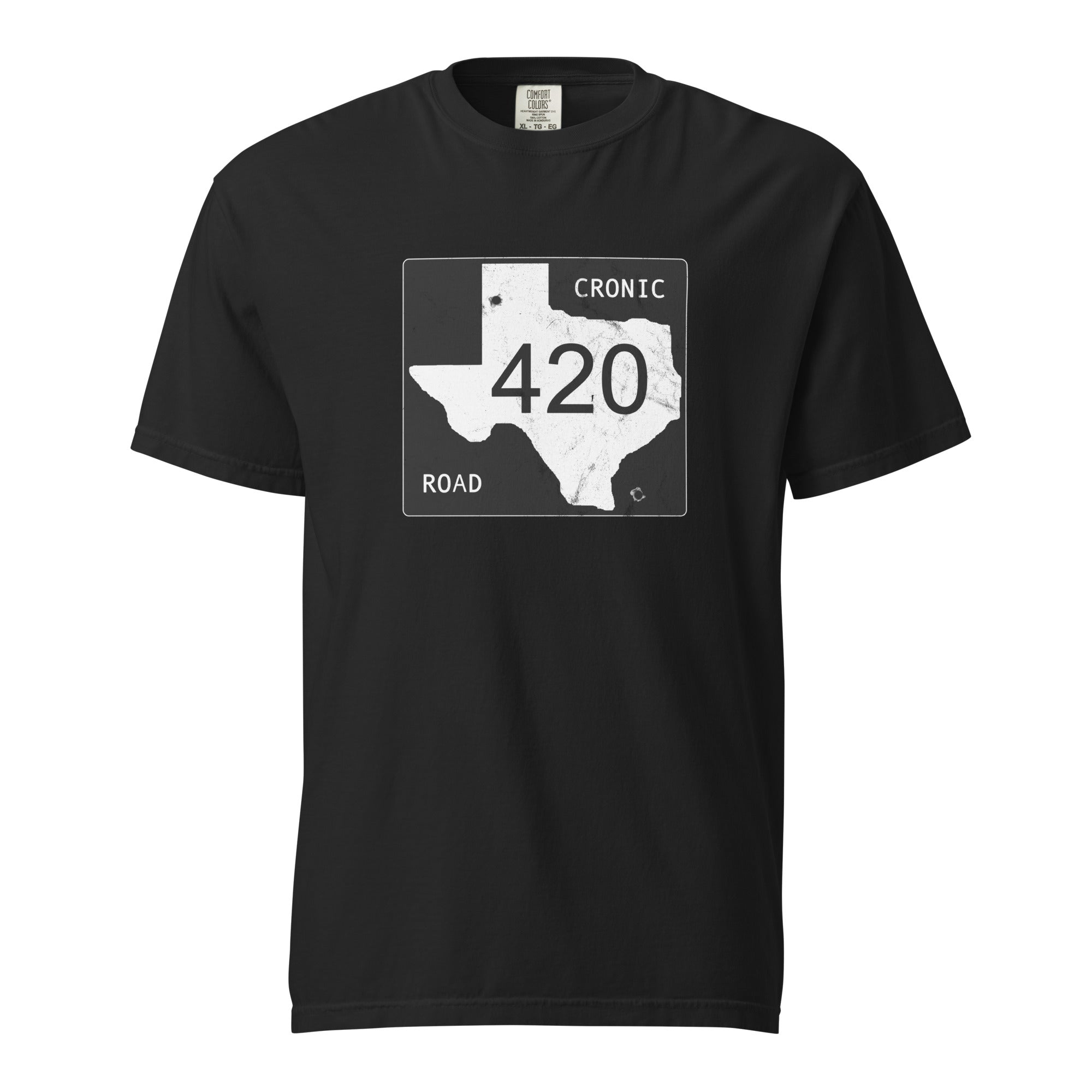 420 Cronic Road Texas Highway Sign T-Shirt | Funny Cannabis Road Sign Graphic Tee | Magic Leaf Tees
