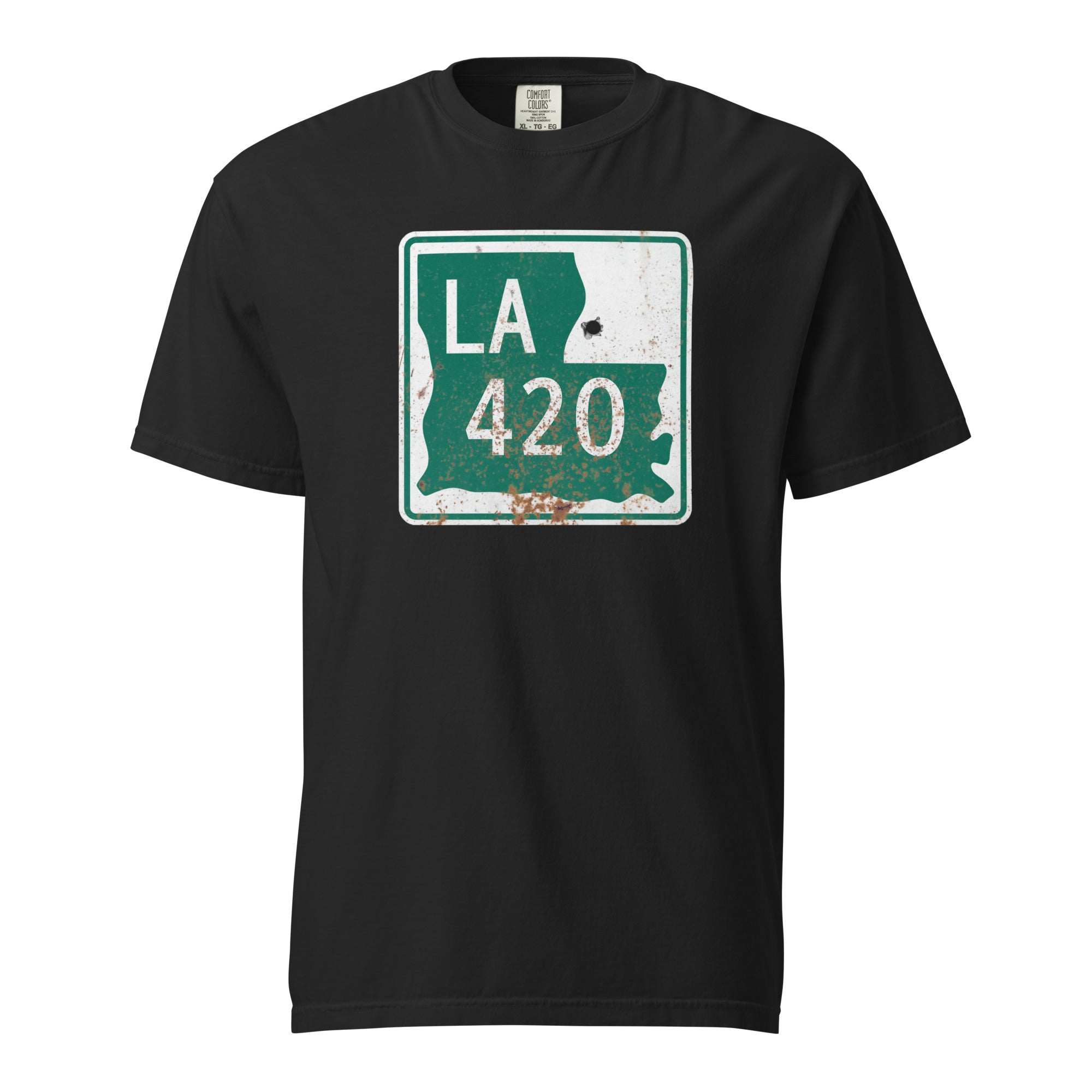 Louisiana 420 Highway Sign Weed Shirt | Bayou Cannabis Graphic Tee | Magic Leaf Tees