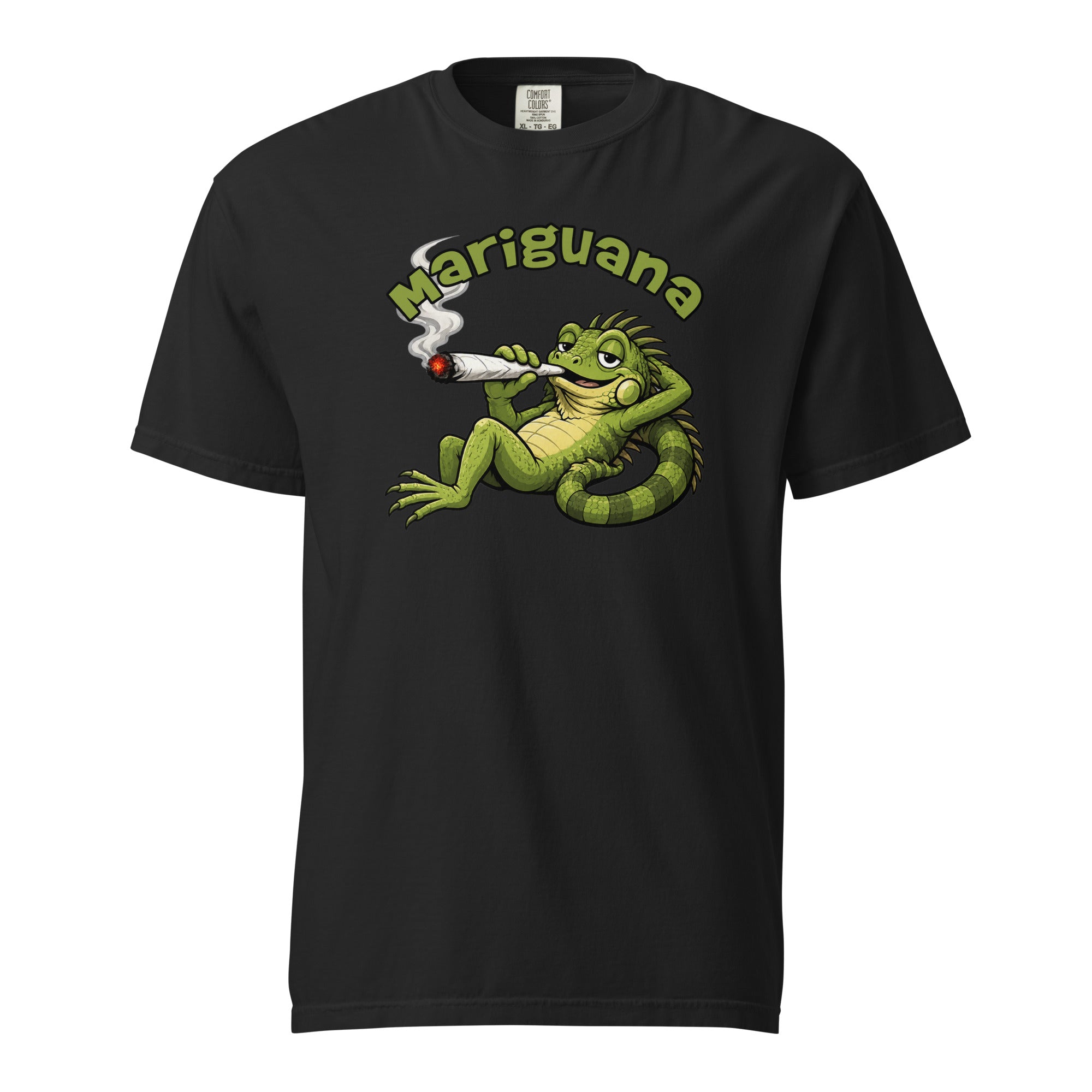 Mariguana Iguana T-Shirt, Funny Stoner Lizard Graphic Tee, Cannabis Humor Shirt, 420 Weed Joke Gift, Magic Leaf Tees