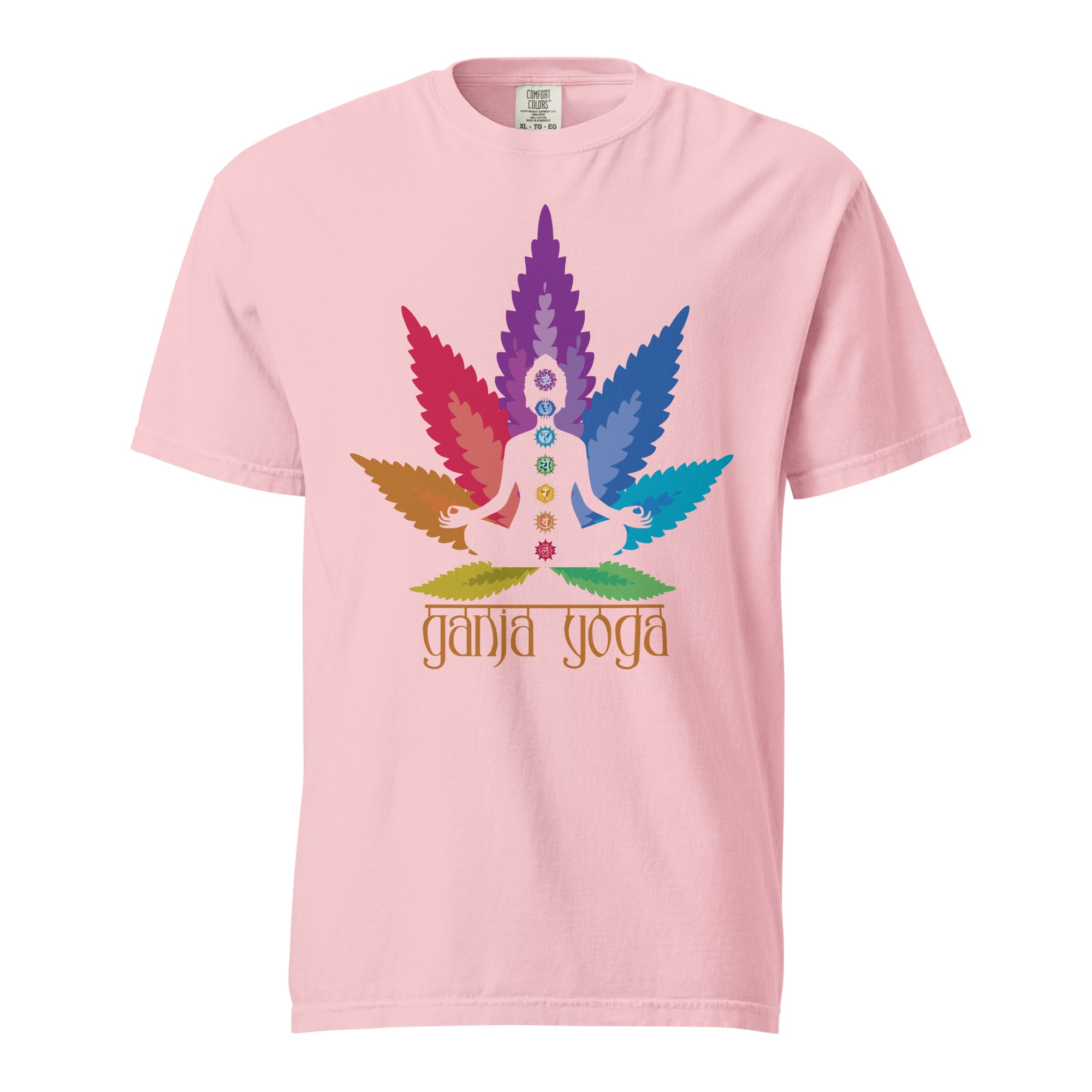 Ganja Yoga T-Shirt – Meditating Buddha & Cannabis Apparel | Magic Leaf Tees