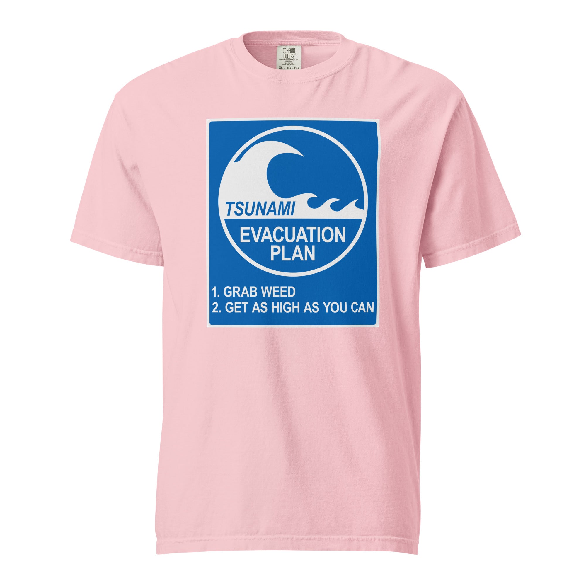 Tsunami Warning T-Shirt – Grab Weed & Get High | Funny Cannabis Apparel | Magic Leaf Tees