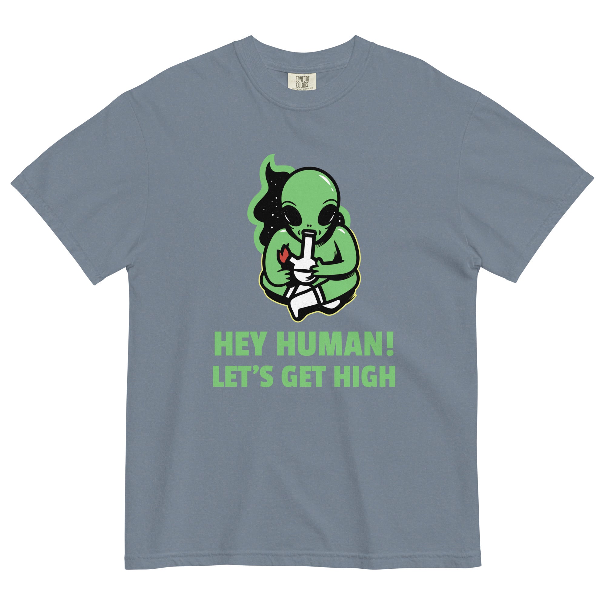 Interstellar High: Alien Smoking Bong Tee for Cosmic Cannabis Adventures! - Magic Leaf Tees