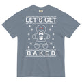 Cannabis Christmas T-Shirt: 'Let's Get Baked' Gingerbread Man Print | Magic Leaf Tees