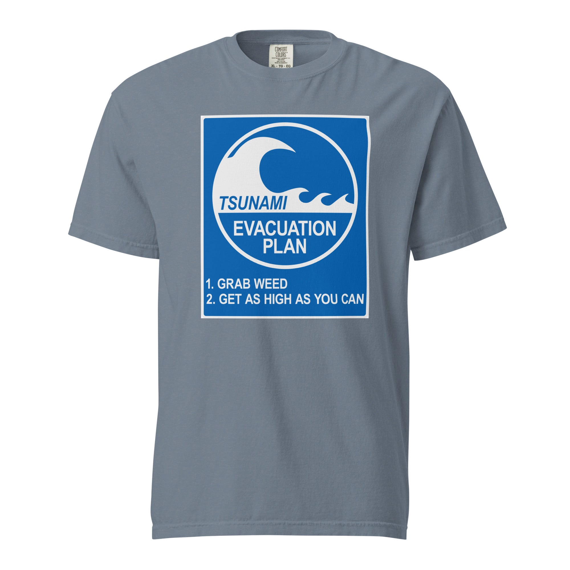 Tsunami Warning T-Shirt – Grab Weed & Get High | Funny Cannabis Apparel | Magic Leaf Tees