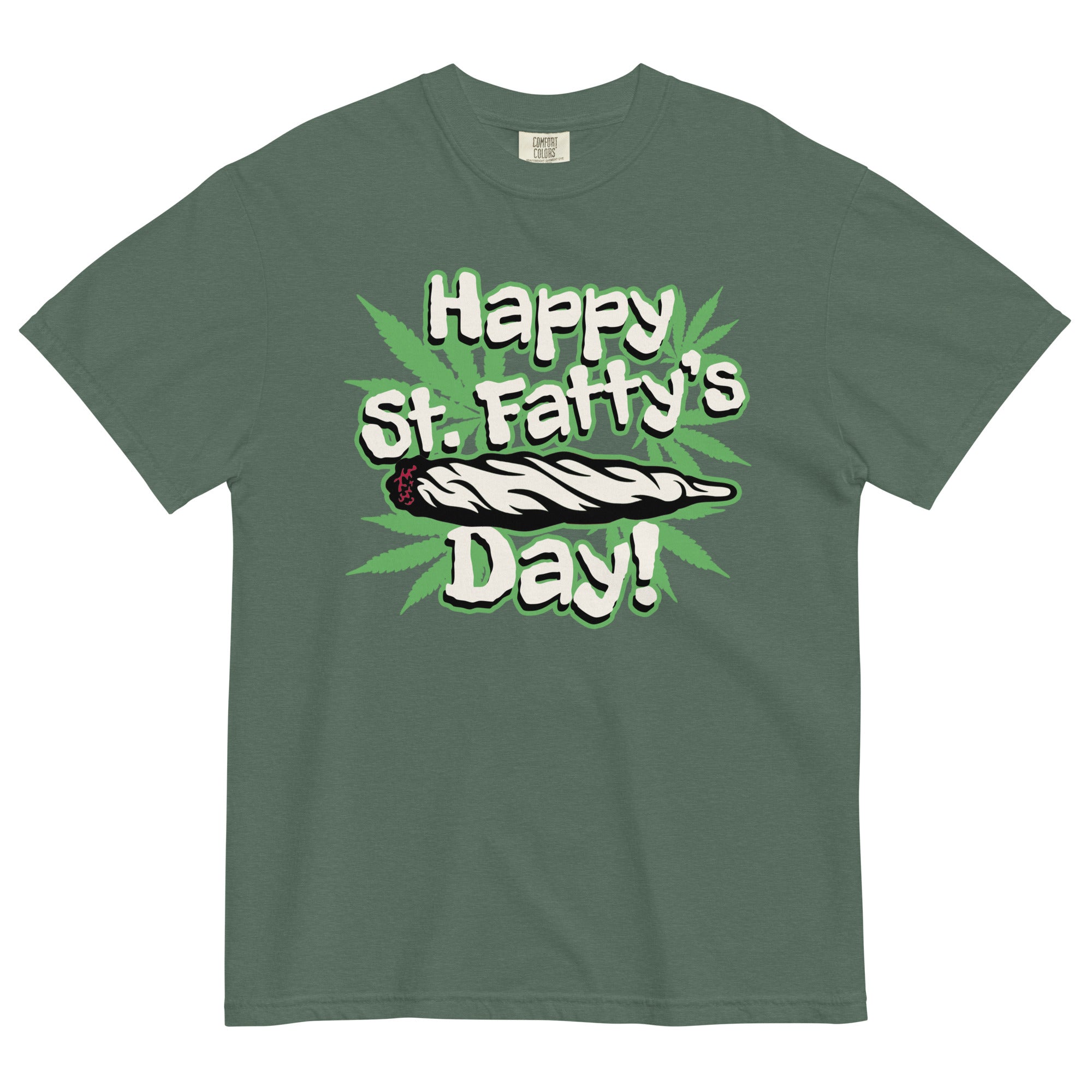 Happy St. Fatty's Day Tee | St. Patrick's Day Weed Shirt | Marijuana Humor Celebration | Magic Leaf Tees