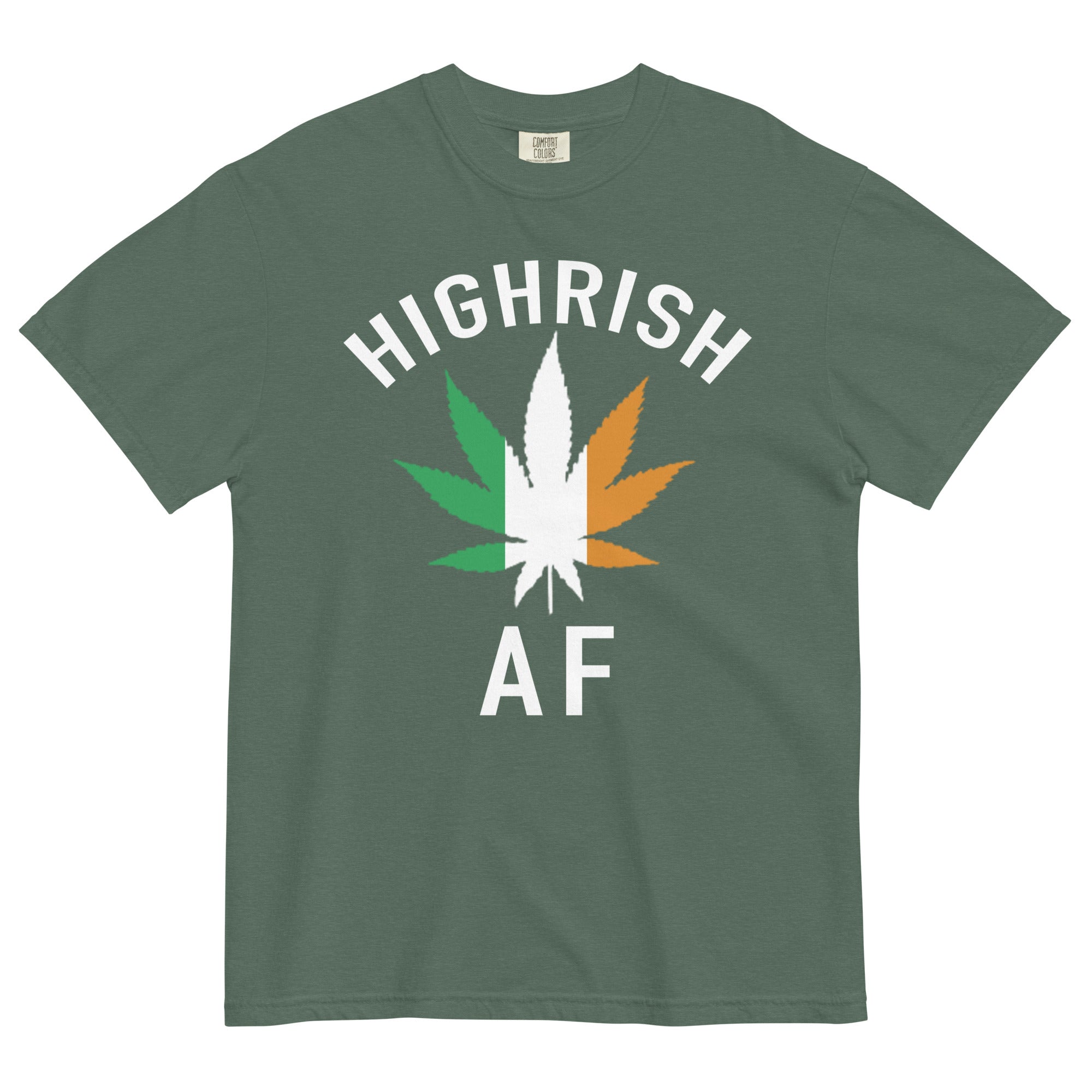 トップス THE ELEPHANT CANNABIS HIGH SCHOOL TEE Highrish AF Weed Tee | St. Patrick's Day Shirt | Cannabis Irish Swagge