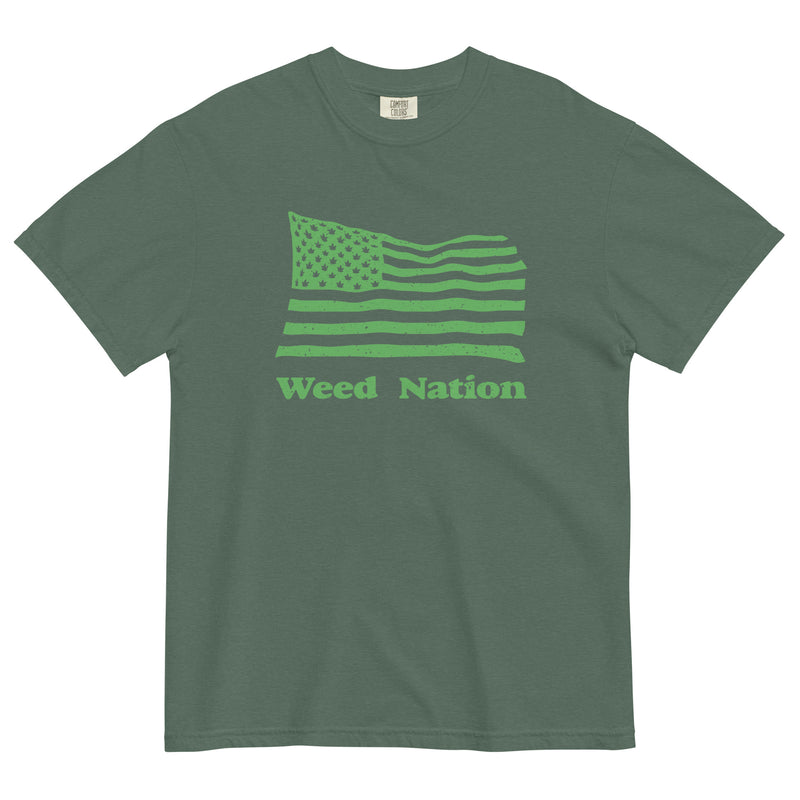 Weed Nation American Flag T-Shirt | Patriotic Cannabis Apparel | Magic Leaf Tees