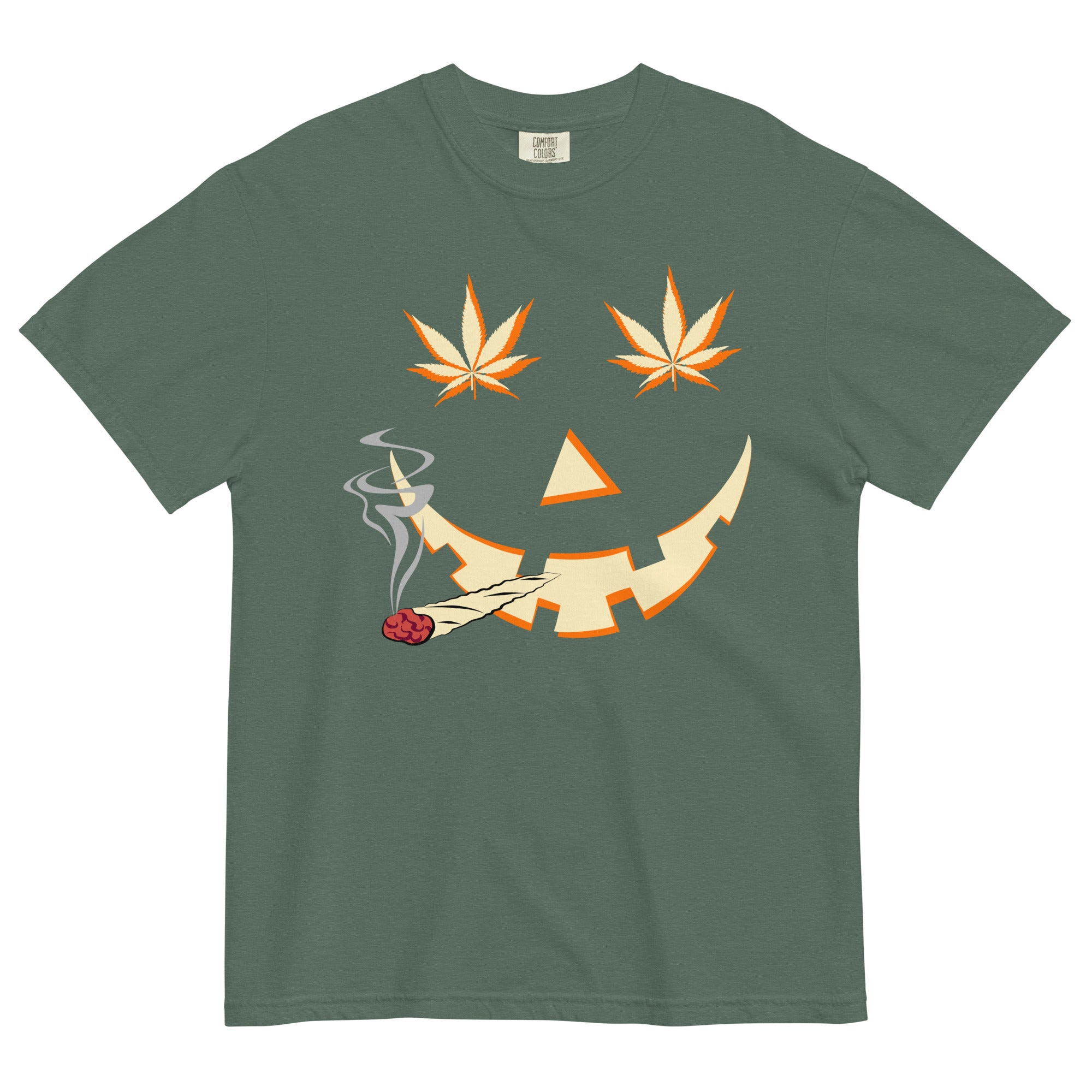 Halloween Cannabis Jack O' Lantern T-Shirt | Spooky Weed Apparel | Magic Leaf Tees