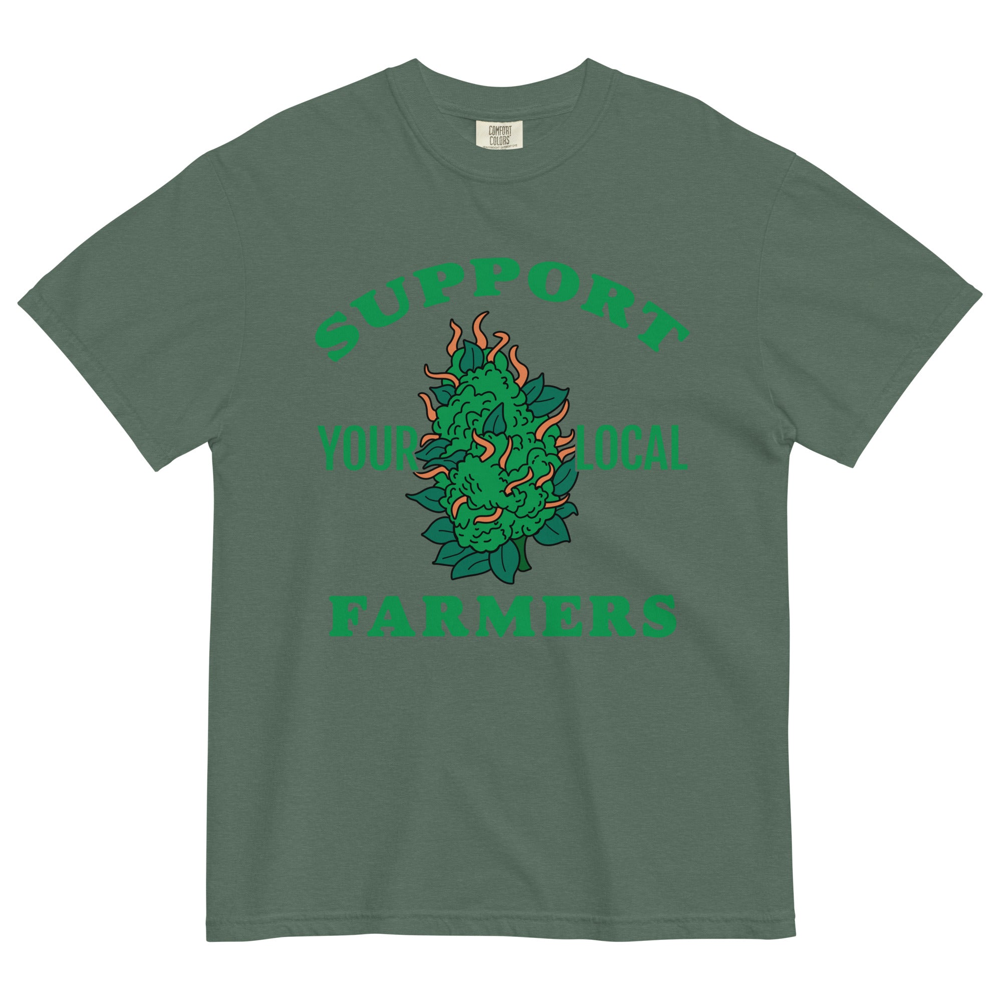 Support Your Local Farmers: Cannabis Bud Tee for Pot Farmers | Magic Leaf Tees