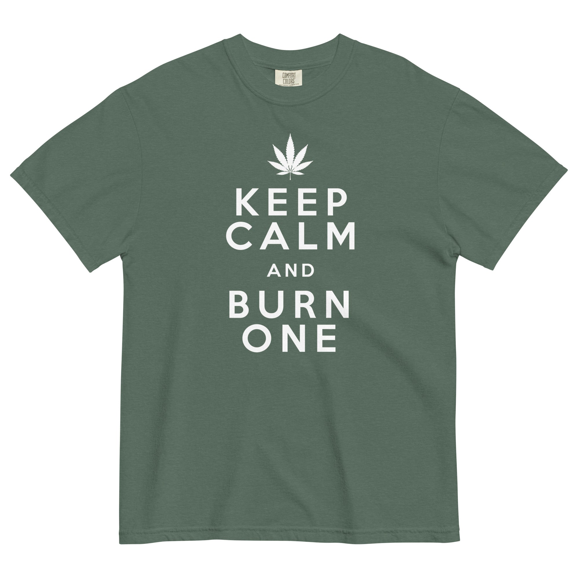 "Keep Calm and Burn One" Funny Weed T-Shirt – Magic Leaf Tees