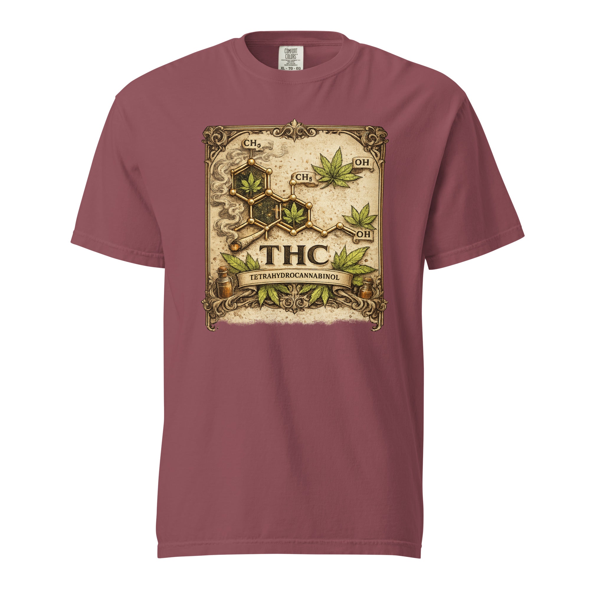 Vintage THC Molecule T-Shirt – 1920s Apothecary Cannabis Science Tee | Magic Leaf Tees