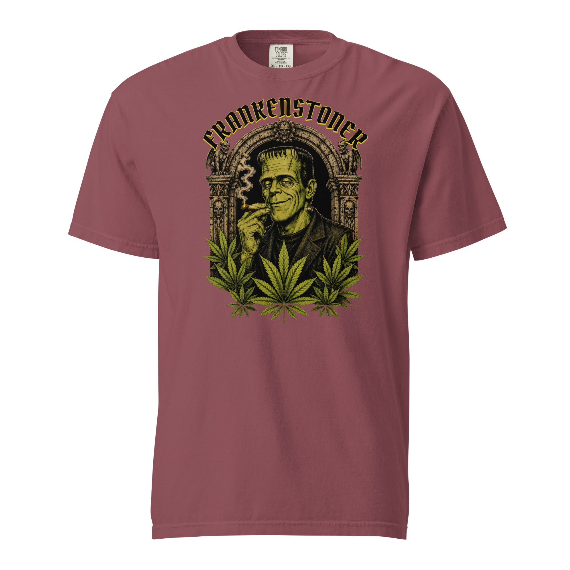 Frankenstoner T-Shirt, Funny Frankenstein Weed Tee, Retro Horror Cannabis Monster Shirt