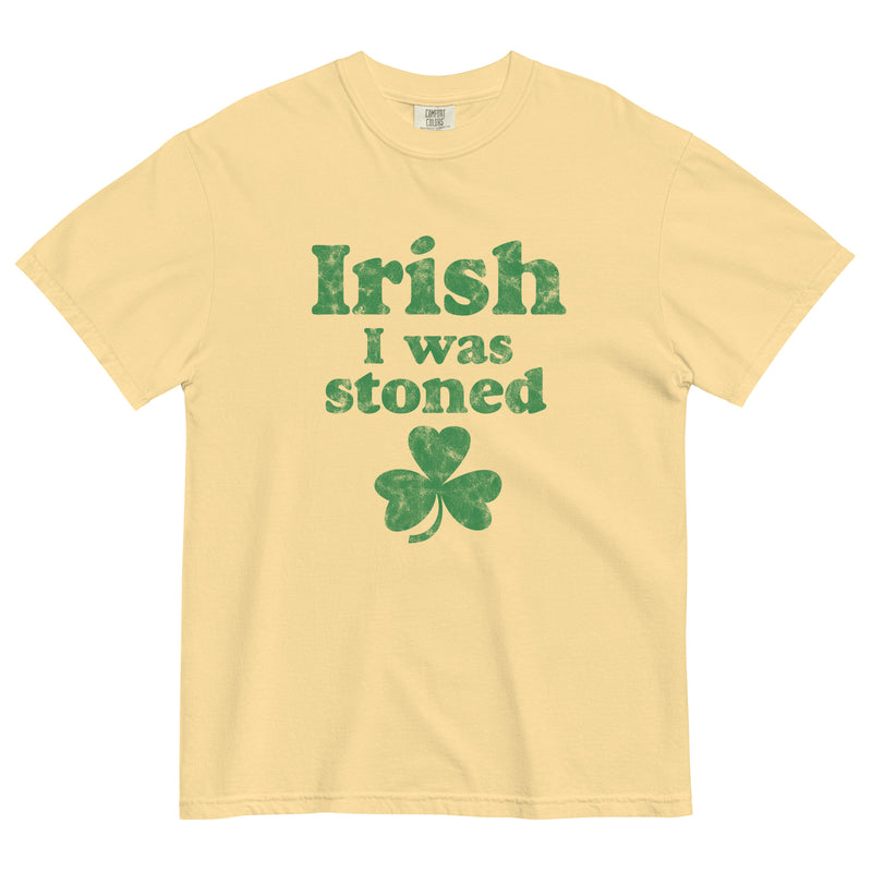Irish I Was Stoned Shamrock Tee | St. Patrick's Day Cannabis Shirt | Weed Humor Celebration | Magic Leaf Tees