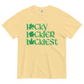 Lucky, Luckier, Luckiest Weed Tee | St. Patrick's Day Cannabis Shirt | Herbal Luck Celebration | Magic Leaf Tees