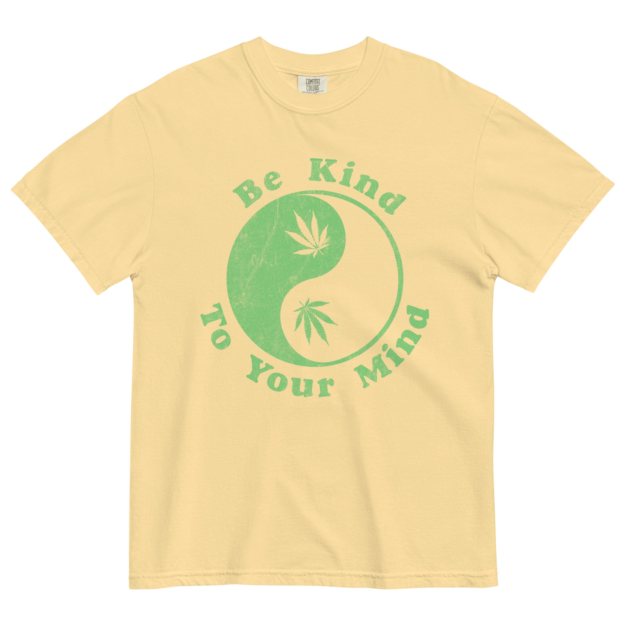 Be Kind To Your Mind Yin-Yang Tee | Cannabis Wisdom Shirt | Harmonious Herbal Vibes | Magic Leaf Tees