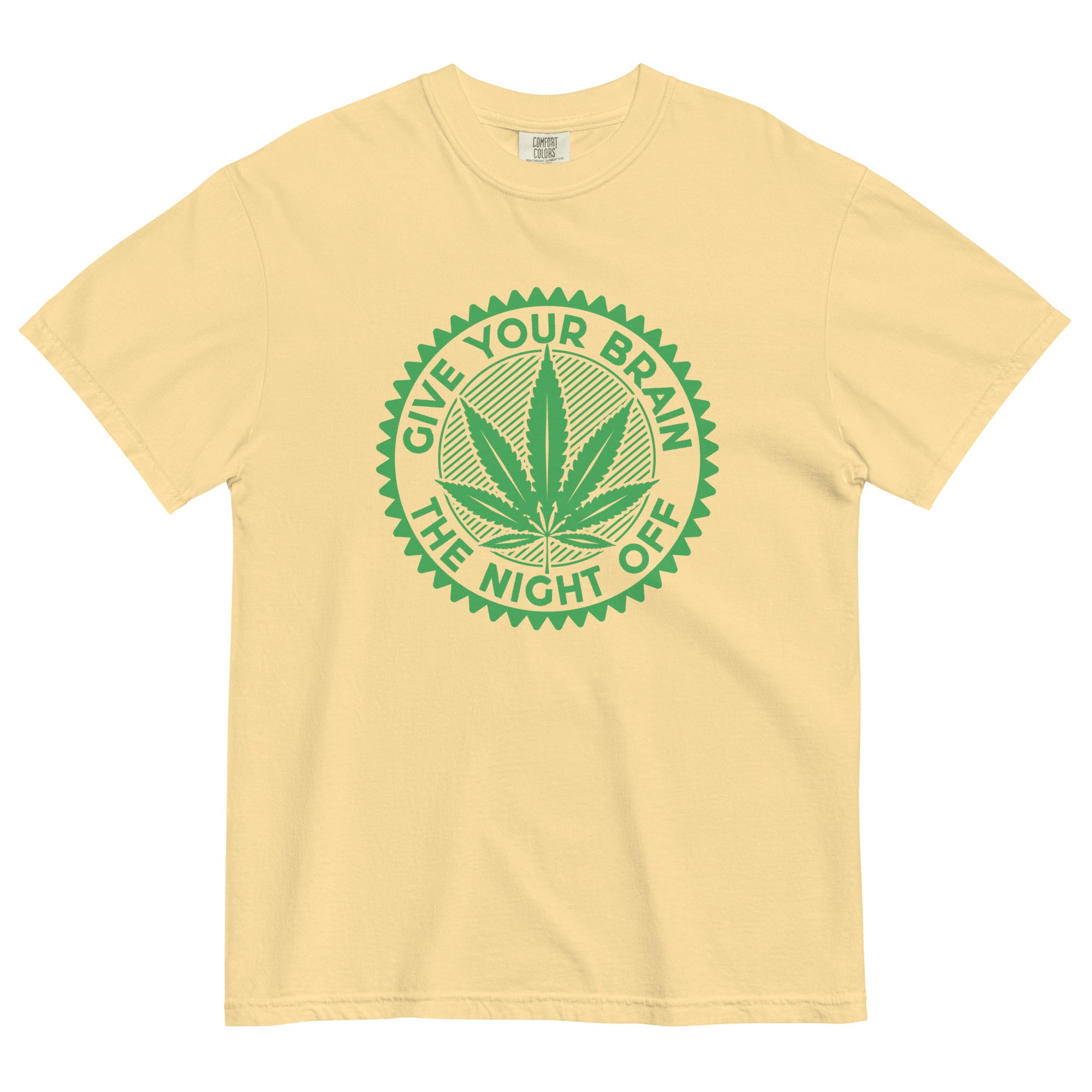 Give Your Brain The Night Off: Playful Weed-Inspired Tee for Relaxation and Chill Vibes! - Magic Leaf Tees 