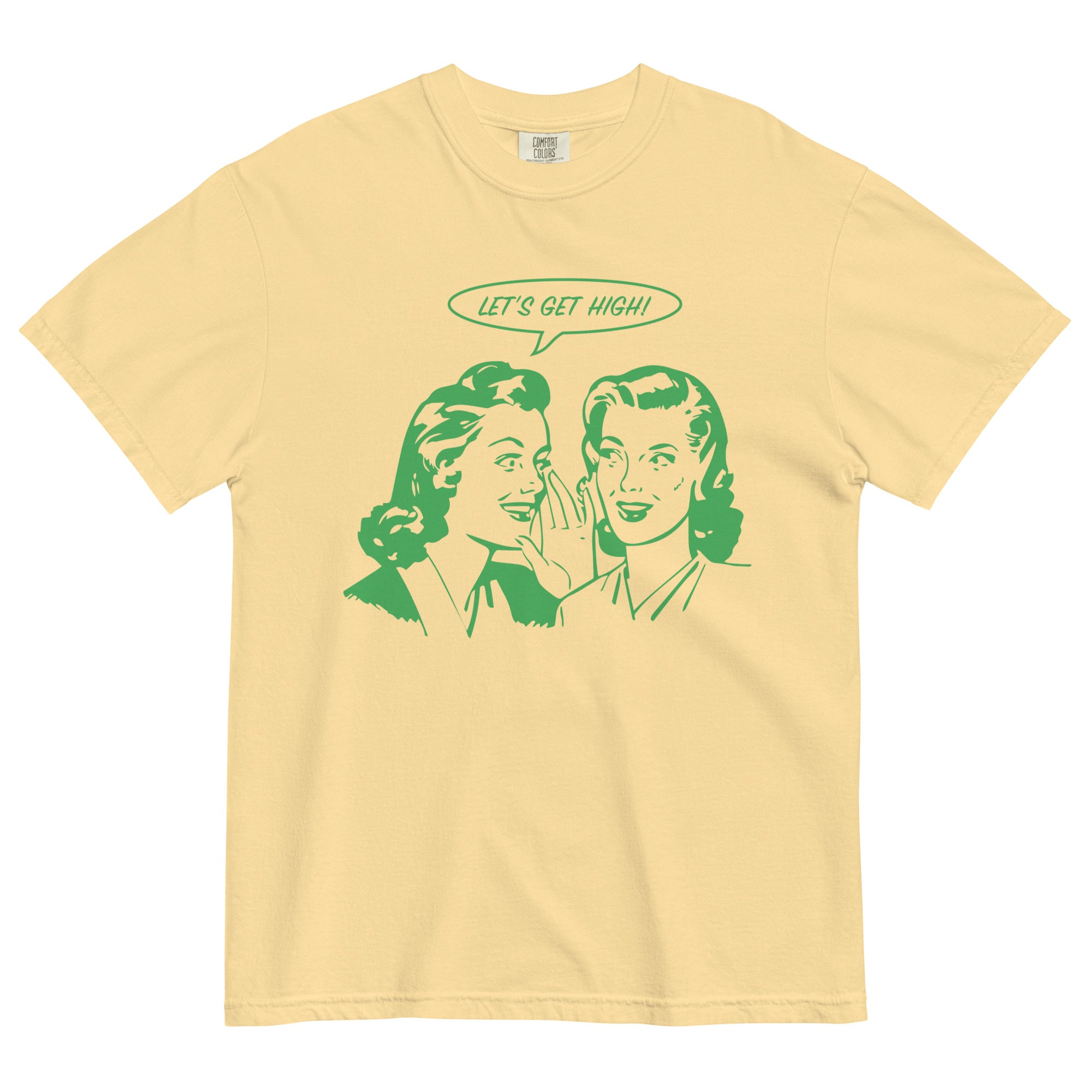 Whispering Secrets: Let's Get High Cannabis-Inspired Tee - Magic Leaf Tees