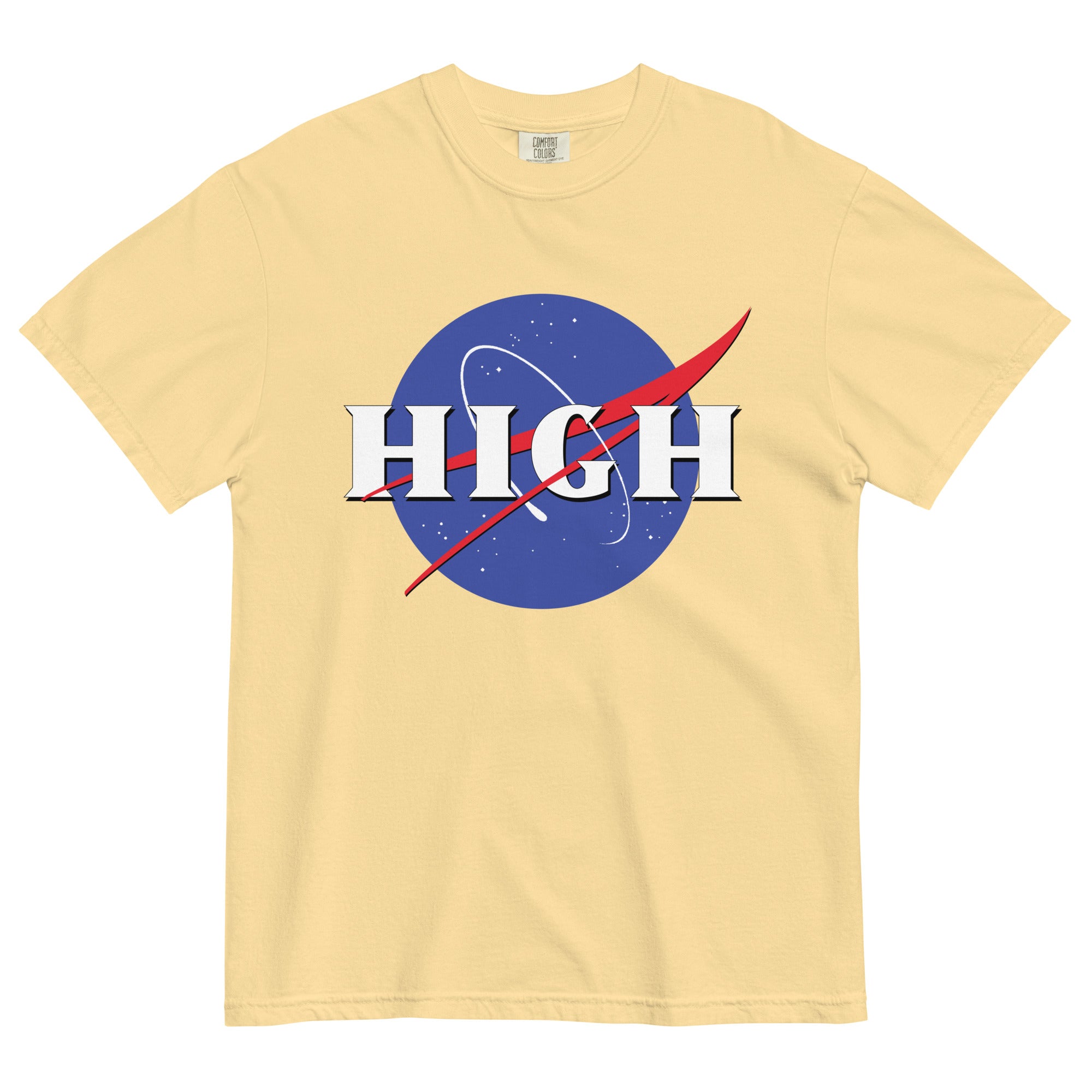 High: Cannabis Tee for Elevated Space Exploration! - Magic Leaf Tees