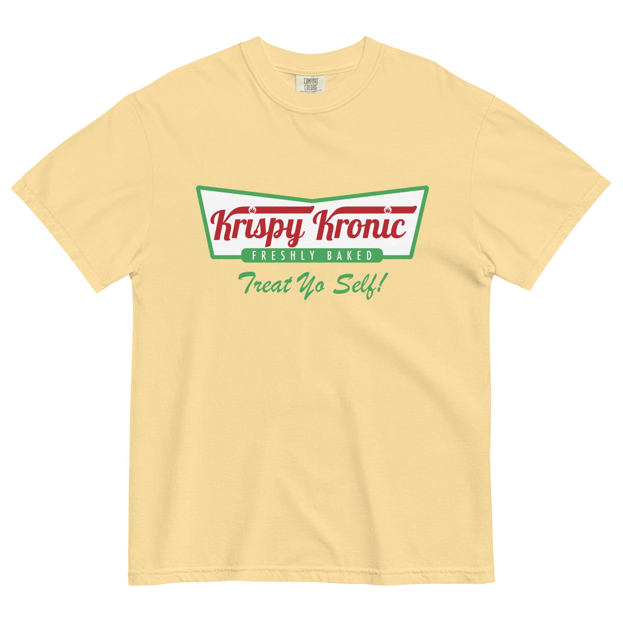 Krispy Kronic Treat Yo' Self T-Shirt – Funny Weed-Themed Apparel for Cannabis and Doughnut Lovers | Magic Leaf Tees