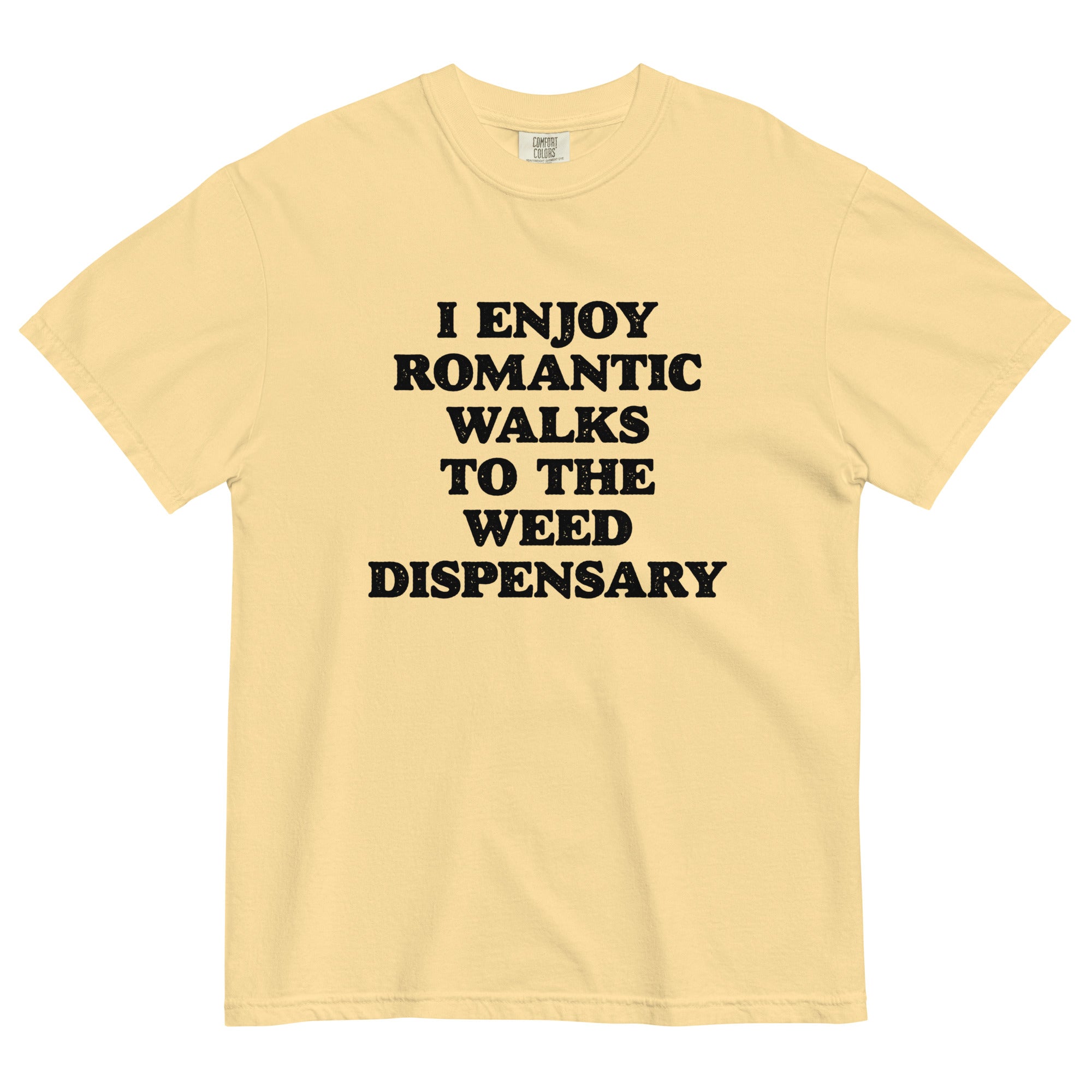 Romantic Walks to the Weed Dispensary Funny T-Shirt – Perfect for Stoners | Magic Leaf Tees